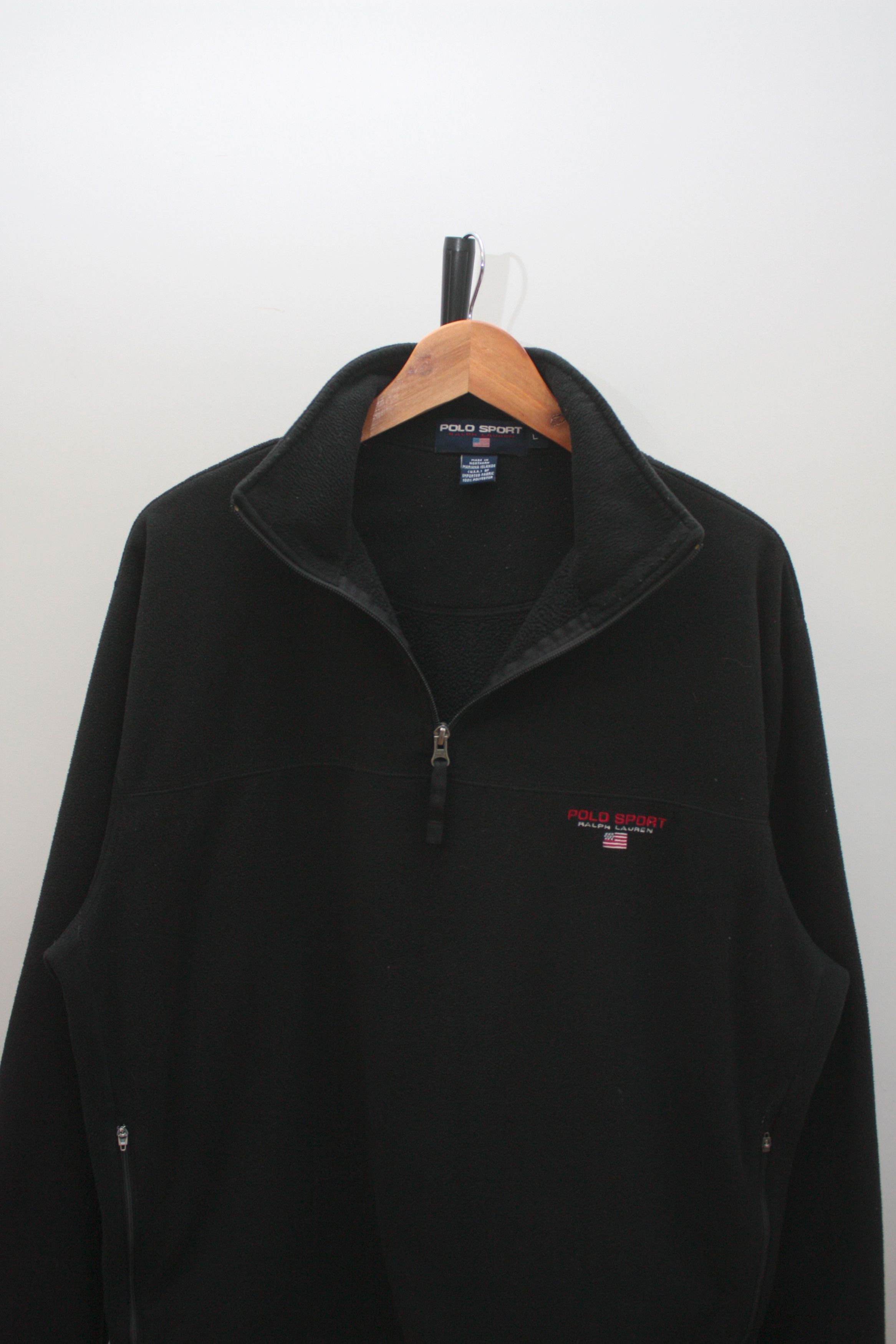 Polo Ralph Lauren Polo Sport Ralph Lauren Vintage Black Fleece Pullover Large Size US L / EU 52-54 / 3 - 1 Thumbnail