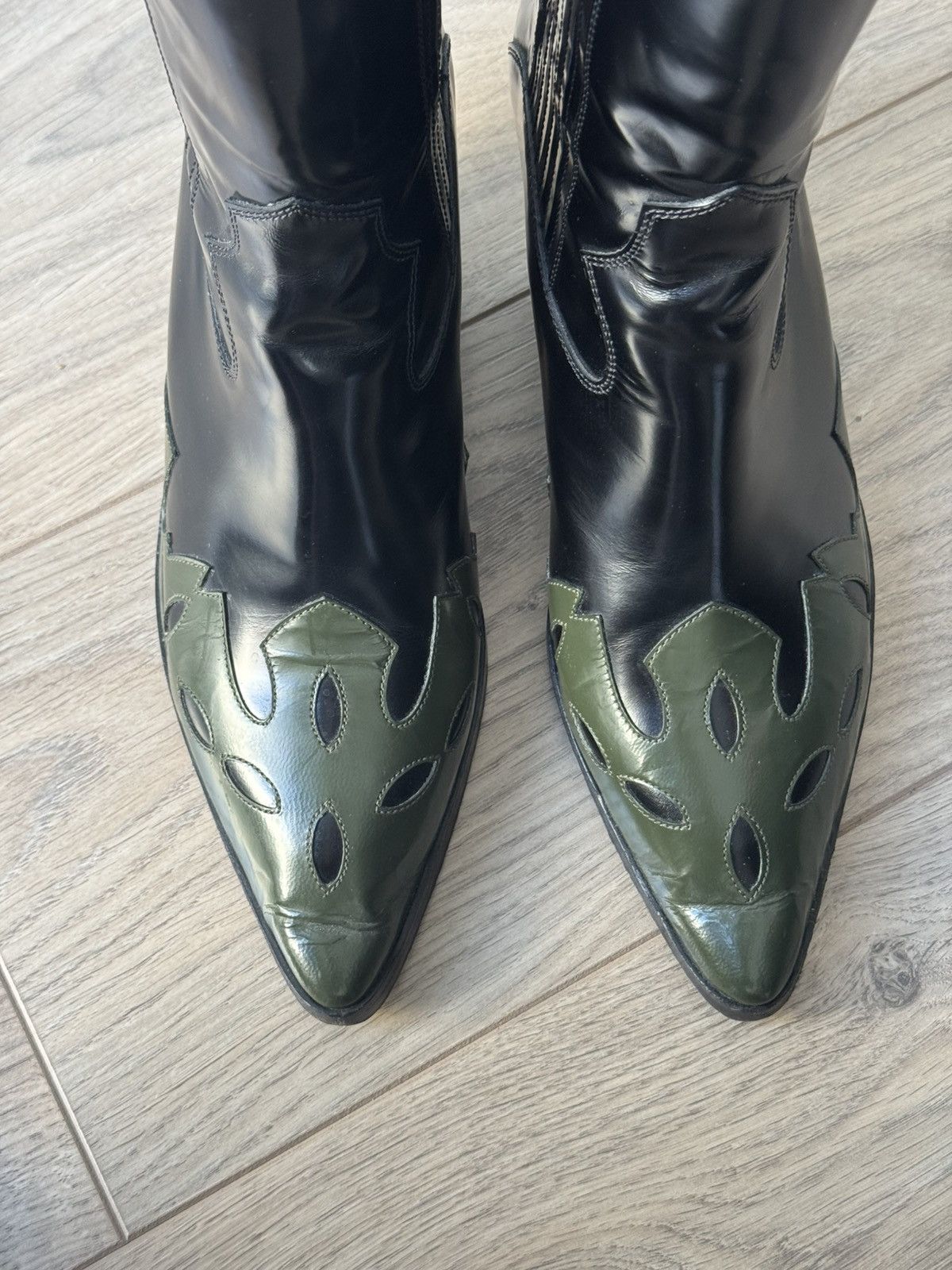 Enfants Riches Deprimes FW20 Midnight Cowboy Western Leather Boots Size US 7.5 / EU 40-41 - 4 Thumbnail