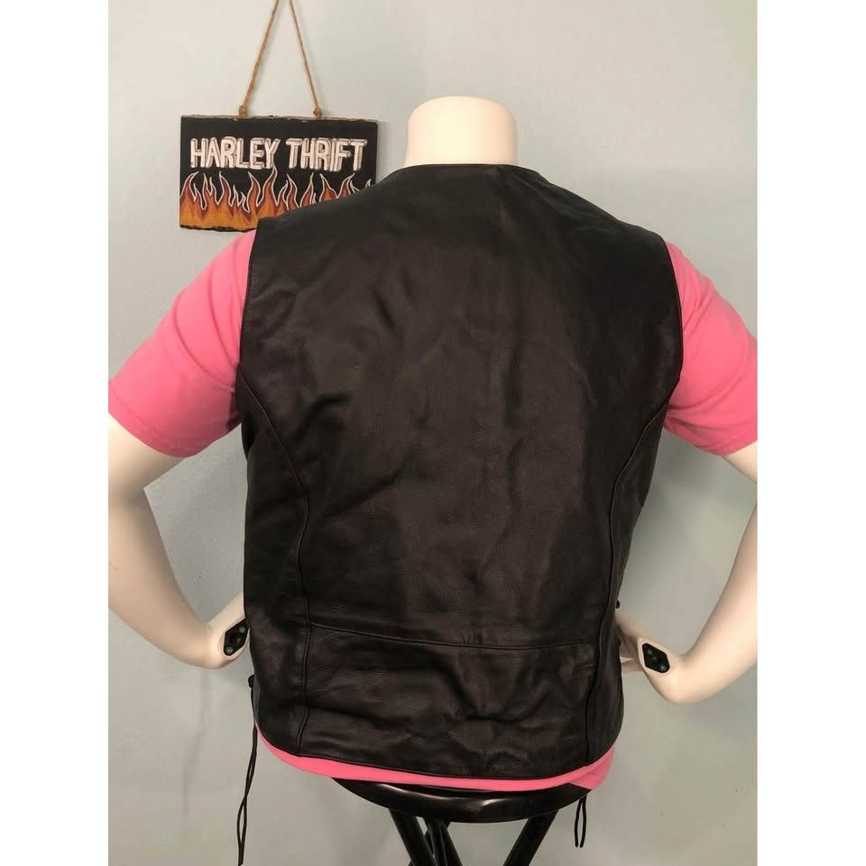 Genuine Leather LEGENDARY PRODUCTS Leather Vest 2XL Women, Made in USA Size XXL / US 16-18 / IT 52-54 - 3 Thumbnail