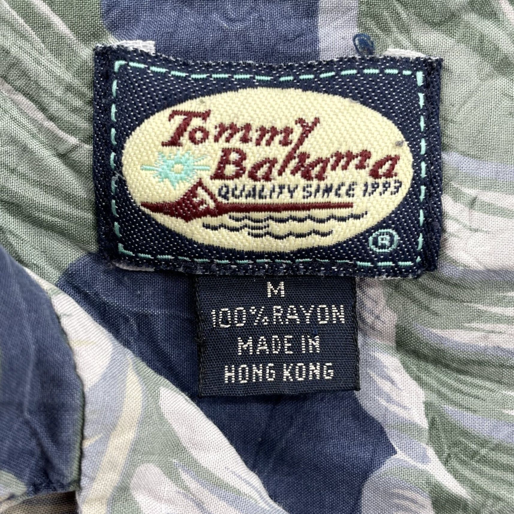 Tommy Bahama VTG Tommy Bahama Shirt Men Med Palm Print Relaxed Casual Travel Resort Beach 90s Shirt M Blue Size US M / EU 48-50 / 2 - 3 Thumbnail