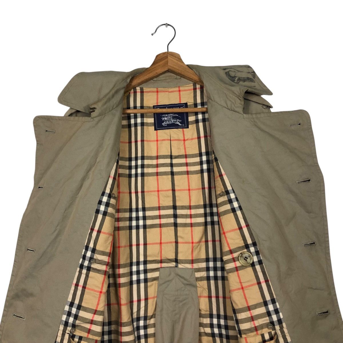 Burberry 📌Vintage Trench Coat Long Jacket Burberrys Nova Check Size US M / EU 48-50 / 2 - 16 Thumbnail