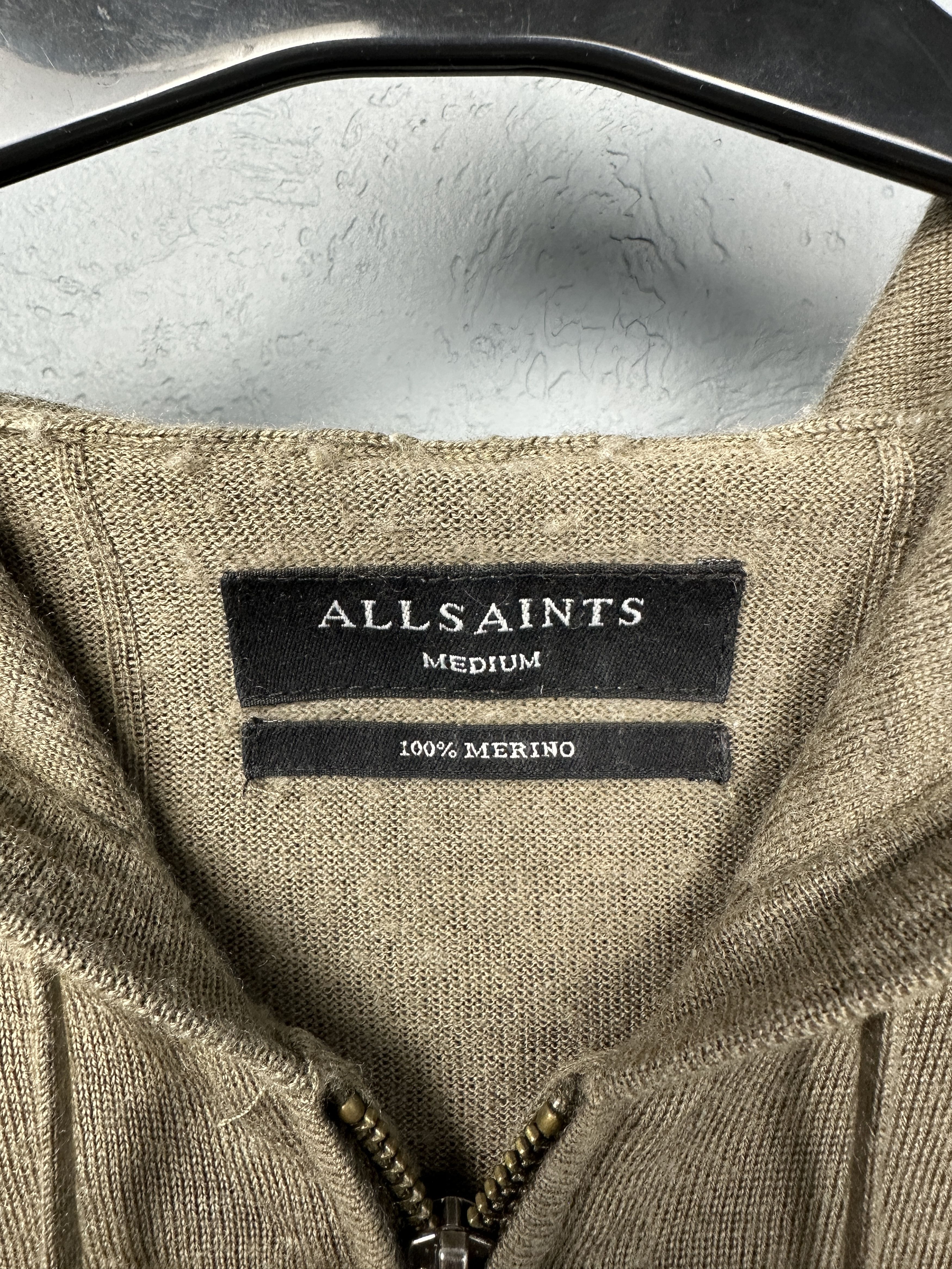 Allsaints Allsaints Mens Mode Merino Wool Knit Zip Hoodie Size US M / EU 48-50 / 2 - 4 Thumbnail