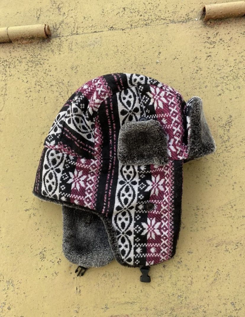 Japanese Brand Ushanka Fur Fuzzy vintage distressed mohair hat Size ONE SIZE - 1 Thumbnail