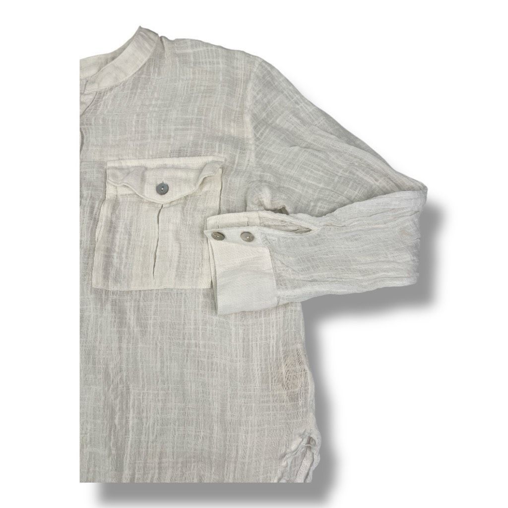 Free People Free People Talk To Me Lightweight Sheer Gauzy Button Down B Size M / US 6-8 / IT 42-44 - 2 Thumbnail
