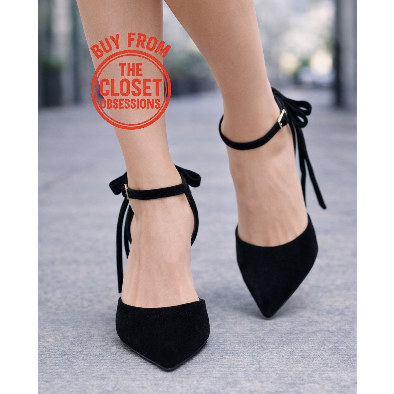 Zara ZARA Black Bow Pointed Heels NWT (Size 9) Size US 9 / IT 39 - 7 Thumbnail