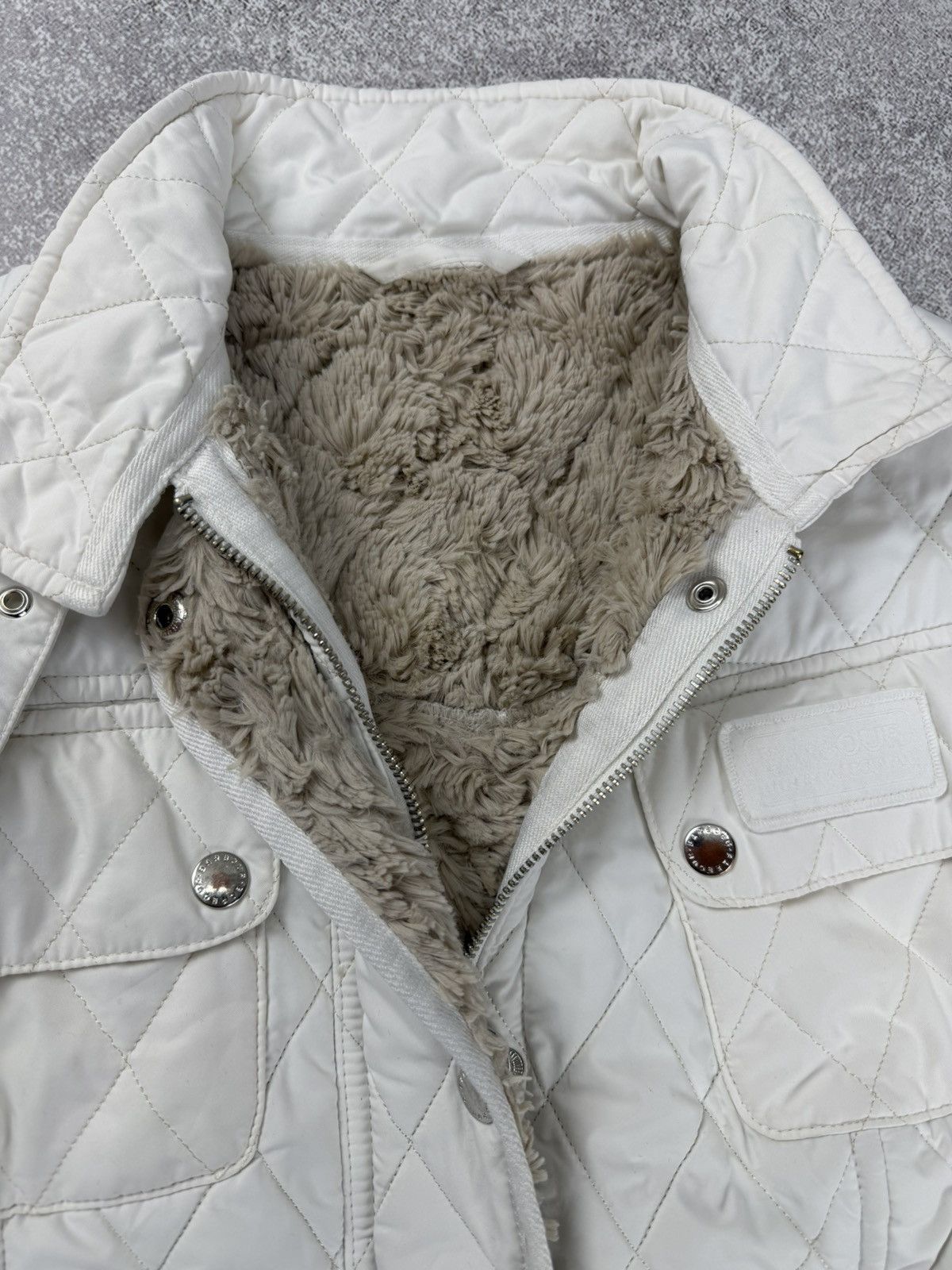 Barbour Barbour Winter International Polarquilt Jacket White Size L / US 10 / IT 46 - 6 Thumbnail