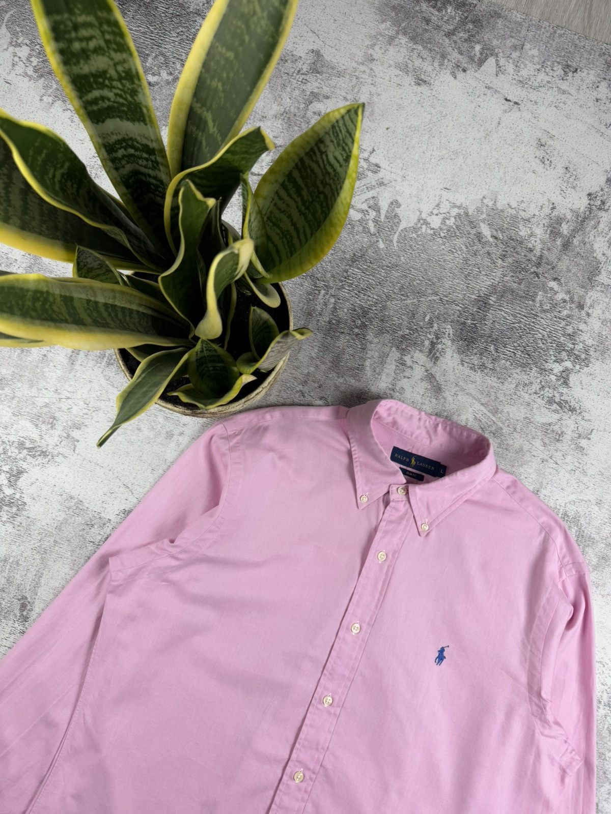Polo Ralph Lauren Polo Ralph Lauren Rose Classic Blank Longsleeve Button Shirt Size US L / EU 52-54 / 3 - 6 Thumbnail