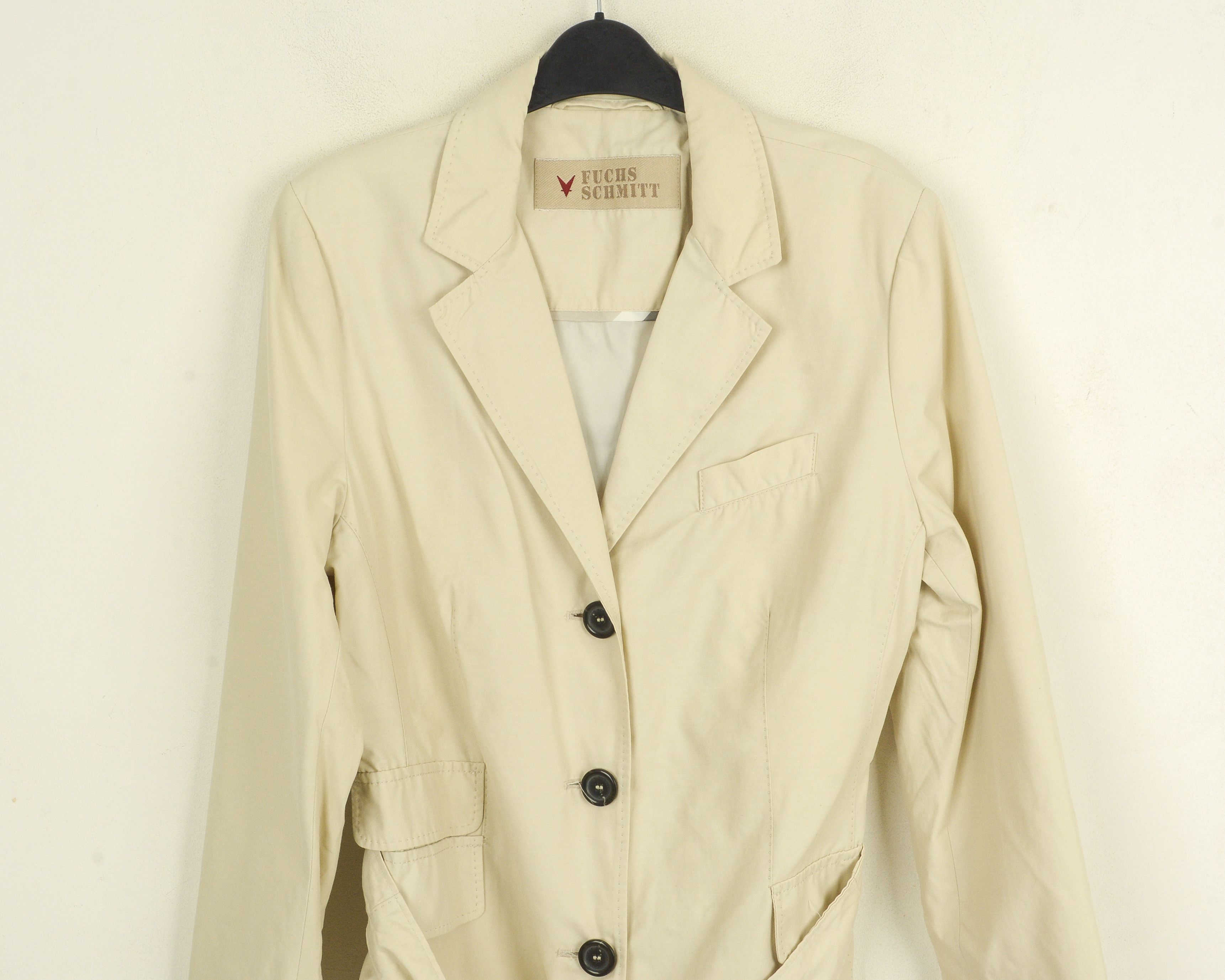 Designer FUCHS SCHMITT Raincoat UK 14 Belted Jacket M Trench Mac Coat Size M / US 6-8 / IT 42-44 - 2 Thumbnail