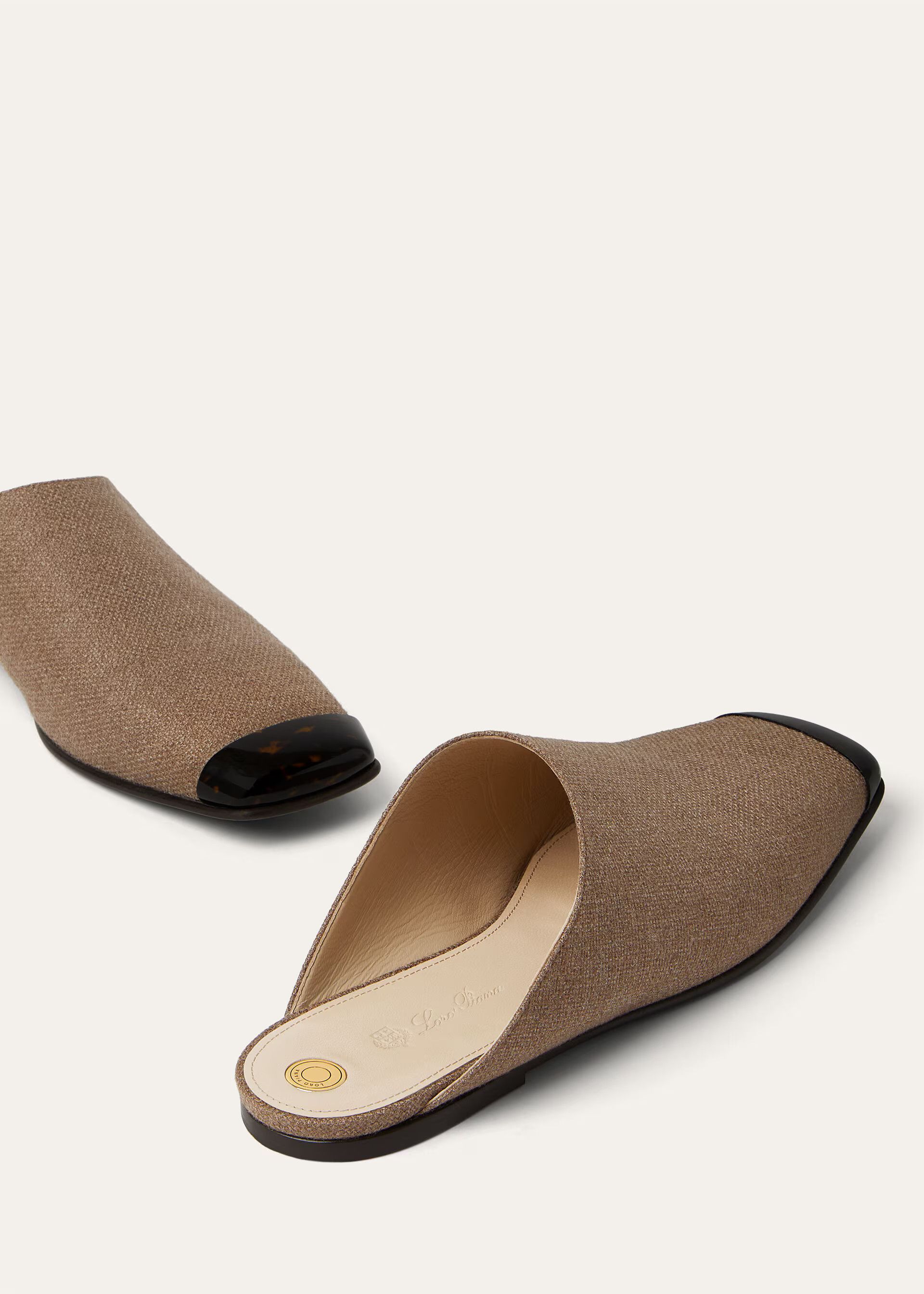 Loro Piana os11x0326 FAR1161 Alba Flat Mules in Frisone Horse Size US 8 / IT 38 - 7 Thumbnail