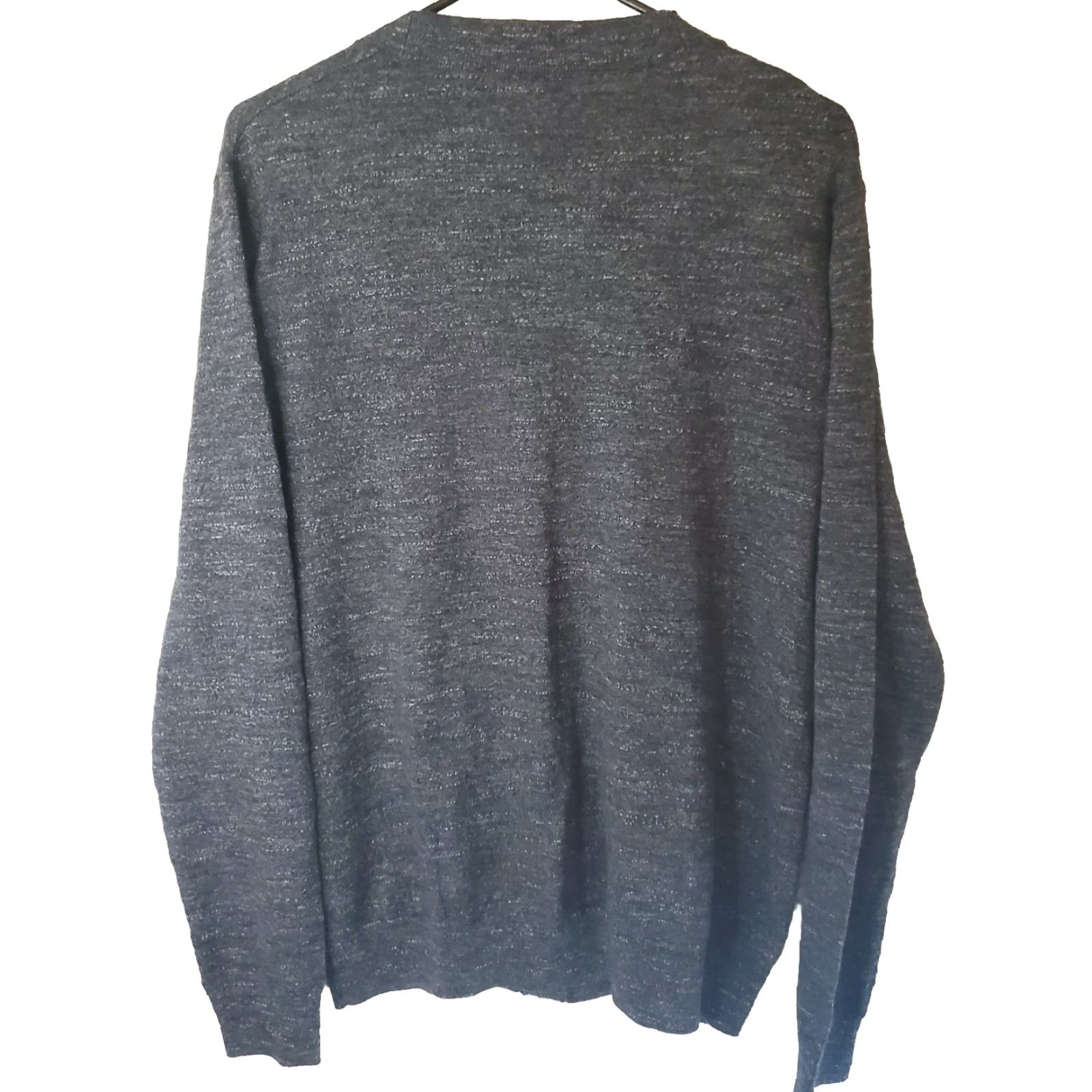 Banana Republic Banana Republic Men's Cardigan Sweater V-Neck L Charcoal Gray Cotton Pockets Knit Size US L / EU 52-54 / 3 - 7 Thumbnail