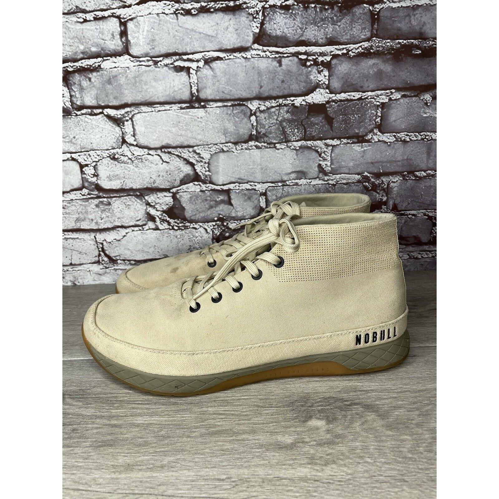 Other Nobull Mid Desert Trainer Canvas Beige Fabric Lace Up Sneake Size US 13 / EU 46 - 16 Thumbnail