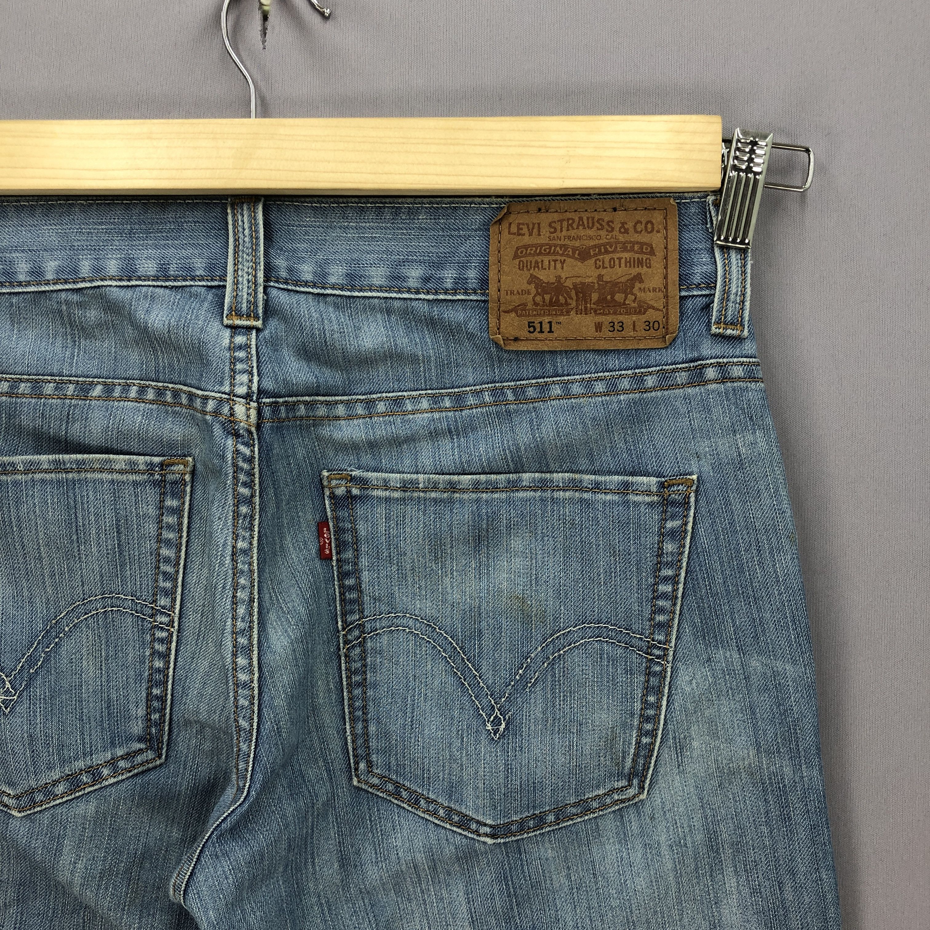 Jean Vintage Levis Faded Jeans Levi's 511 Light Wash Denim Size US 32 / EU 48 - 5 Thumbnail