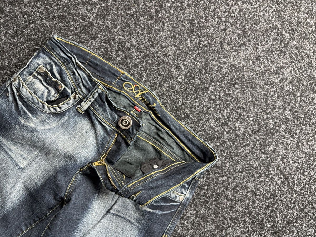 Hysteric Glamour Y2K Japanese LGB Punk Crown Embroidered Flared Denim Jeans Size 29" - 9 Thumbnail