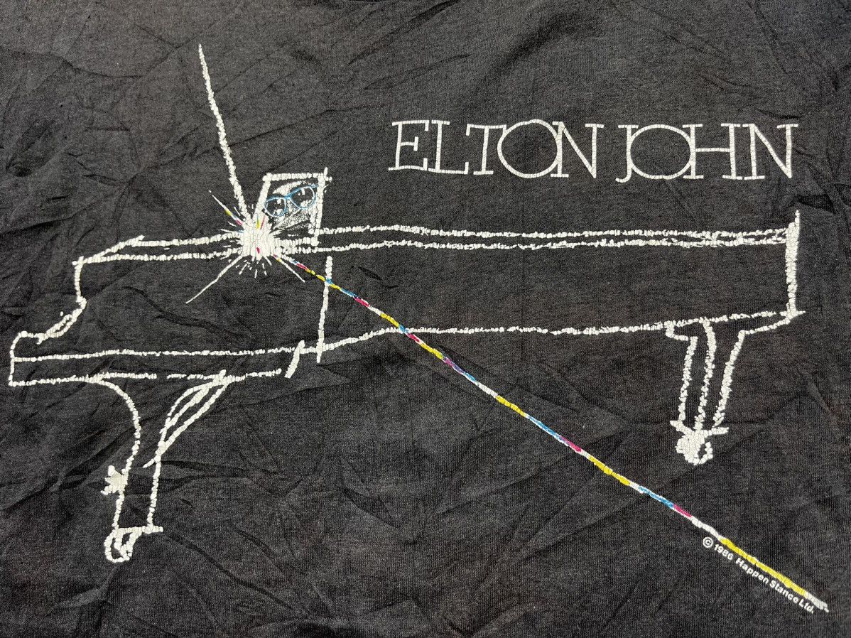 Band Tees × Vintage Vintage 80s 1986 Elton John World Tour 86/87 Size US L / EU 52-54 / 3 - 5 Thumbnail