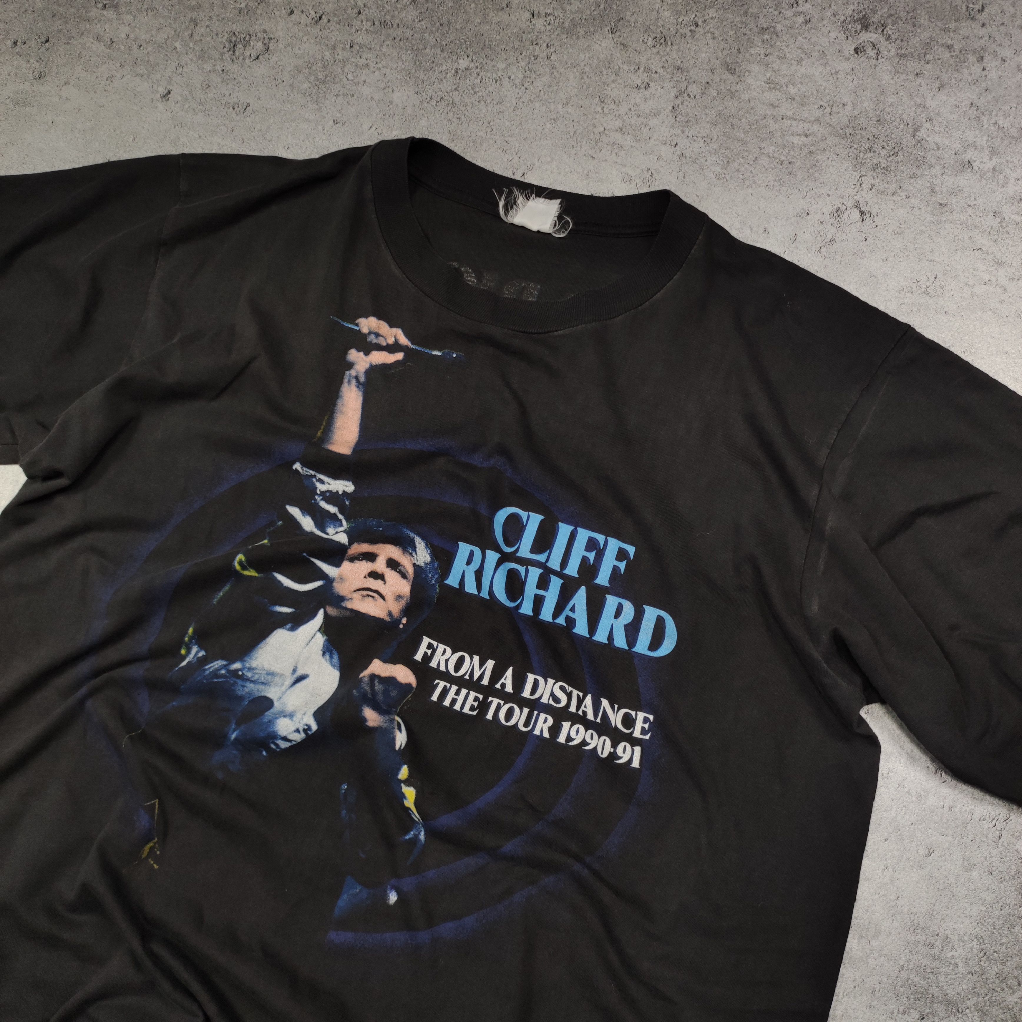Band Tees × Vintage RARE Vintage 1991 Cliff Richards Merch Tour Promo Tee Size US L / EU 52-54 / 3 - 4 Thumbnail