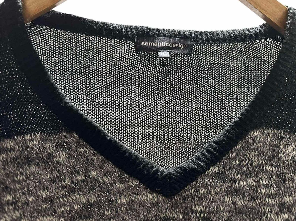 Japanese Brand 🔥Y2K Vintage Semantic Designs Striped Mohair Knit Sweater Size US L / EU 52-54 / 3 - 6 Thumbnail