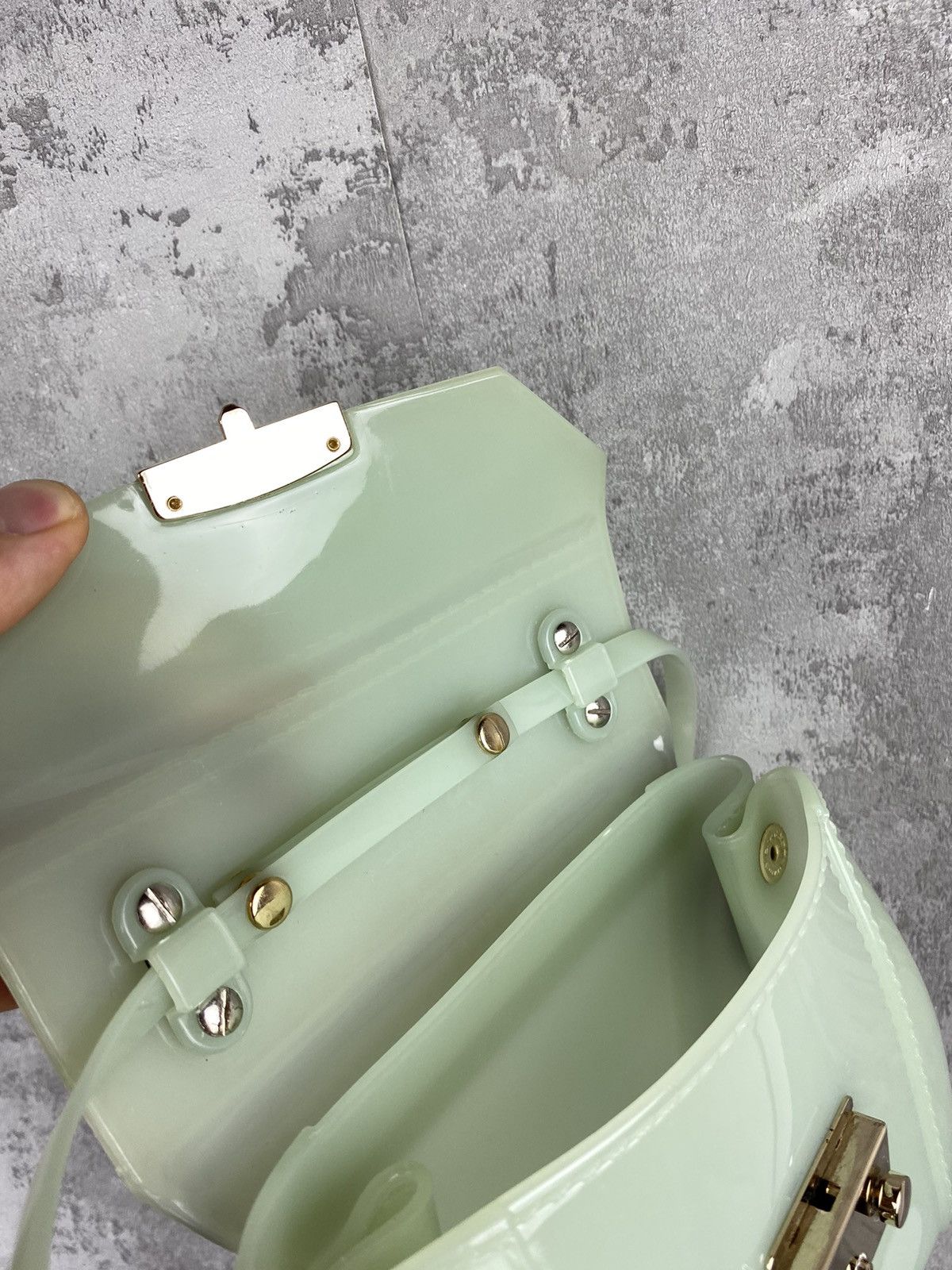 Furla Furla Candy S Bauletto Jelly Rubber Studded Bag Handbag Size ONE SIZE - 9 Thumbnail
