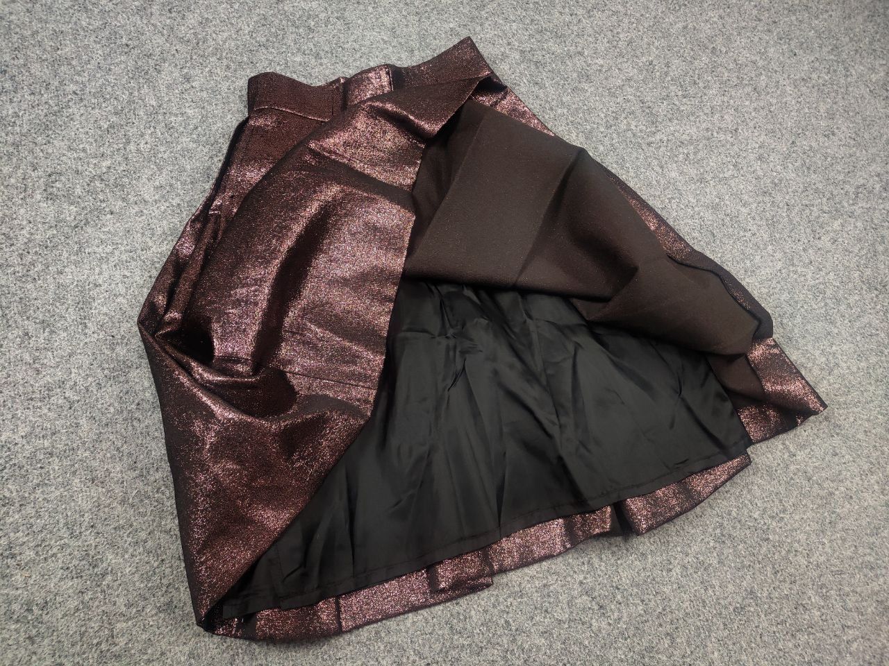Akris Akris Punto Pleated Bronze Iridescent Lamé Bell Skirt Knee Size 27" / US 4 / IT 40 - 6 Thumbnail