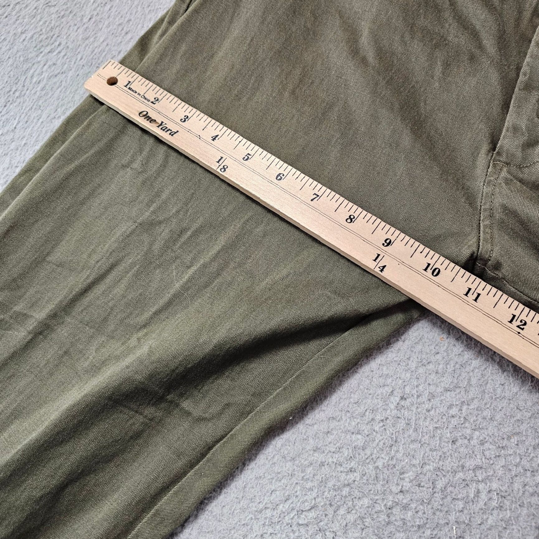 J.Crew J.CREW 484 Slim Straight Stretch Chino Pants Mens 32x32 Green Cotton Blend Front Flat Closure Button Zip Casual Preppy 32 Regular Men’s Green Pants Size US 32 / EU 48 - 6 Thumbnail