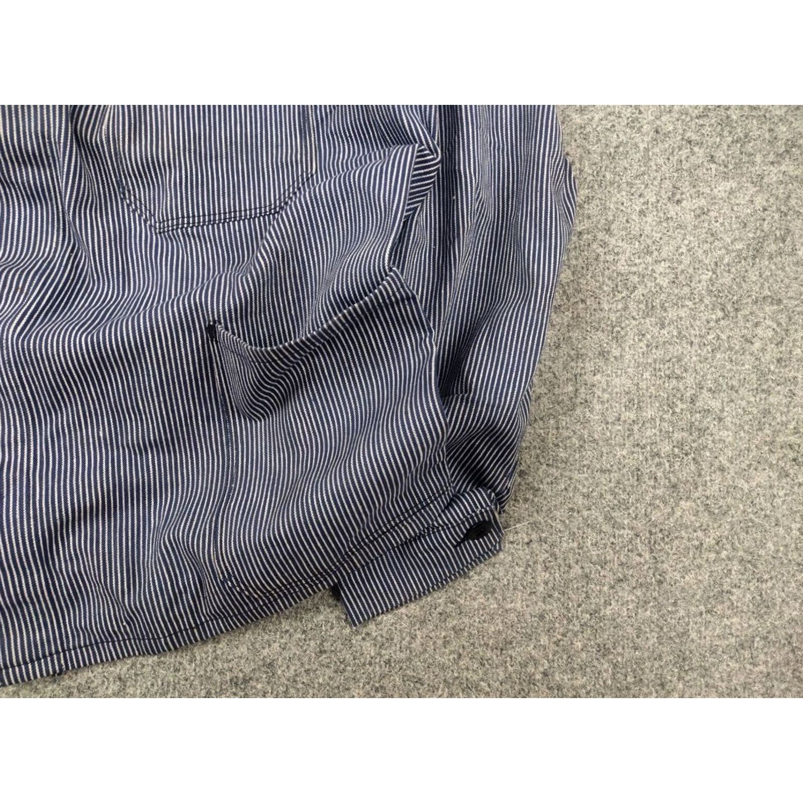 Vintage VINTAGE sanforized France Cotton Blue Canvas Chore Jacket - 1960s Deadstock Striped Pocket Workwear L Men’s Blues Decade 1960s Size US L / EU 52-54 / 3 - 5 Thumbnail