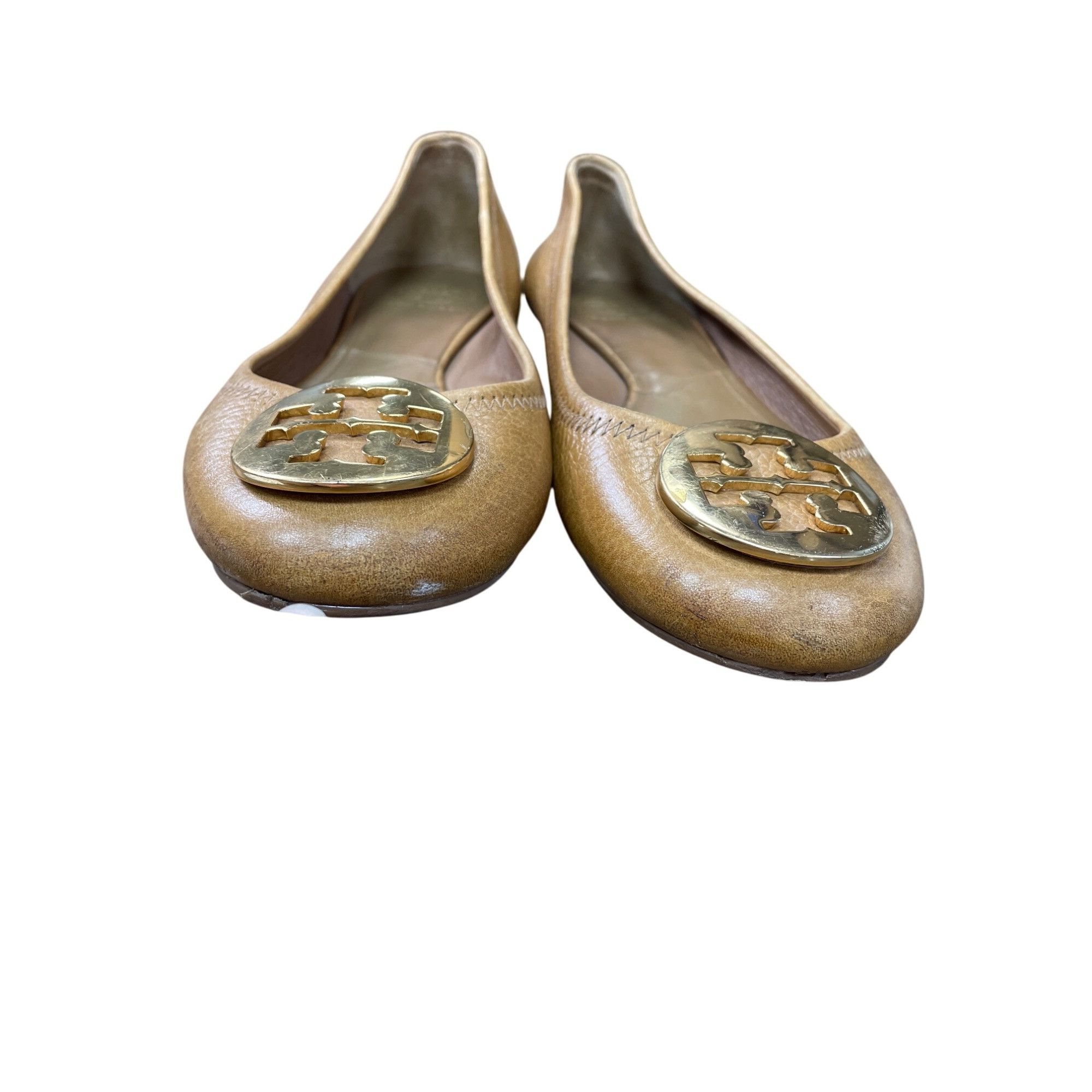 Tory Burch Tory Burch Womens Brown Leather Slip-On Flats Size 7M SKU 91 Size US 7 / IT 37 - 7 Thumbnail