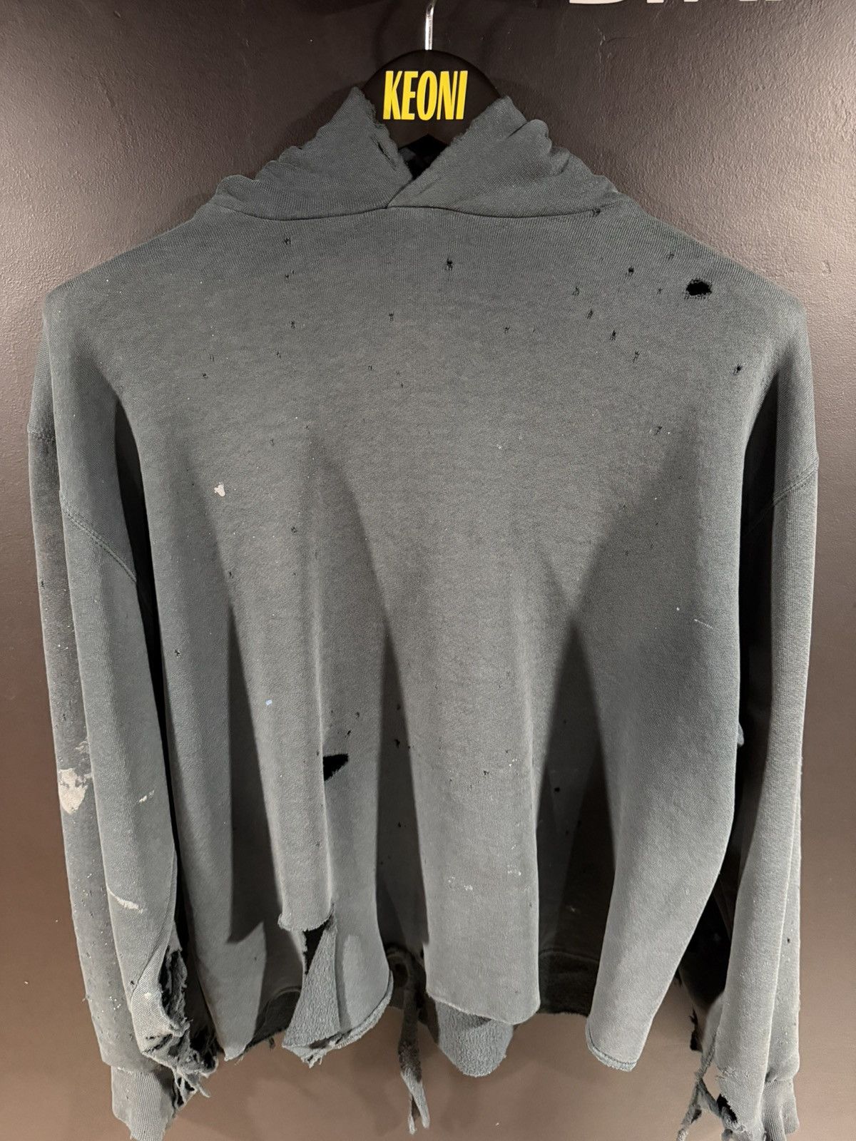 Vintage 1990s Vintage Faded Grunge Punk Thrashed Cropped Hoodie L Size US L / EU 52-54 / 3 - 2 Thumbnail