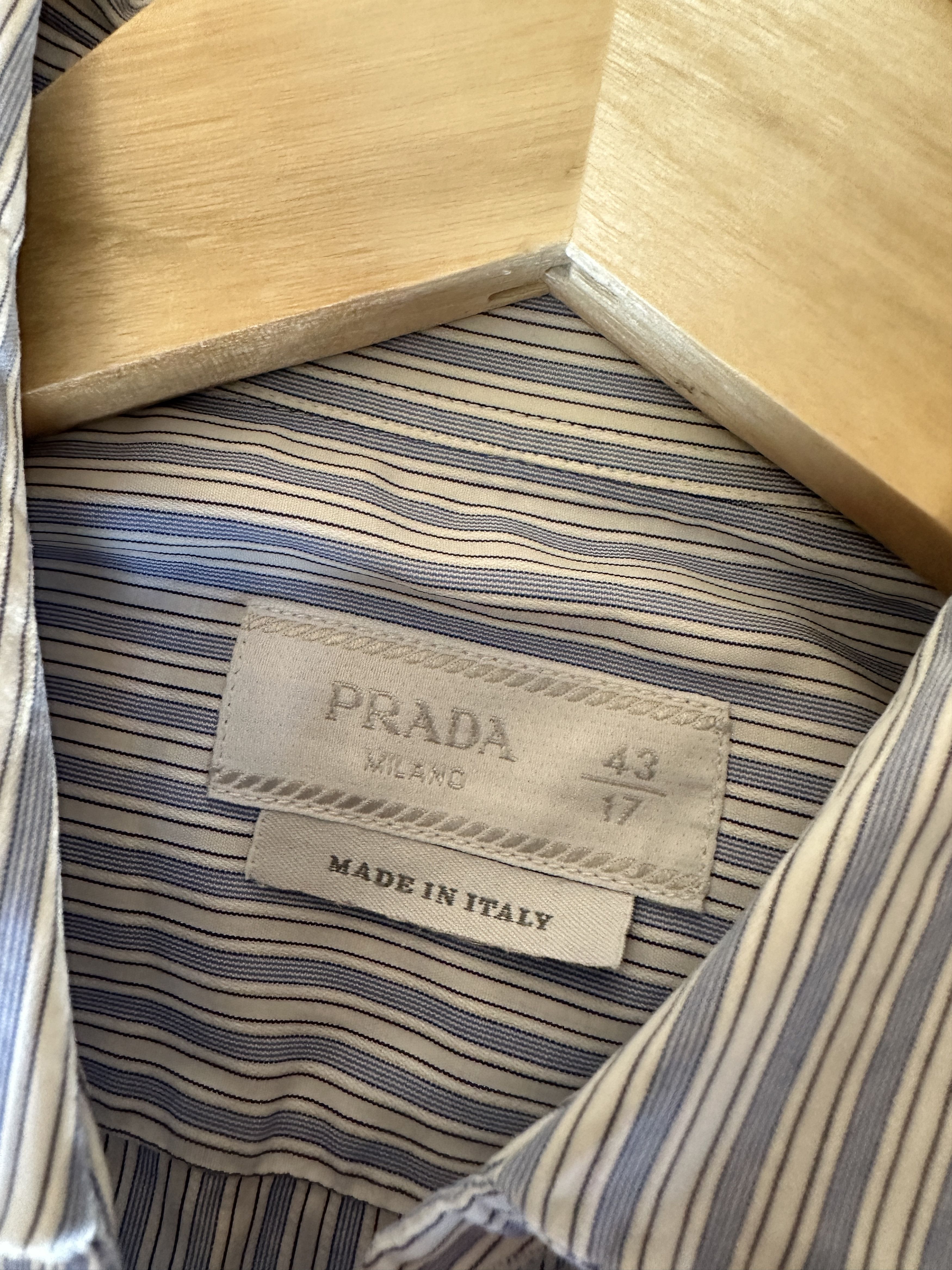 Prada Prada Striped Button Up Shirt Size US M / EU 48-50 / 2 - 4 Thumbnail