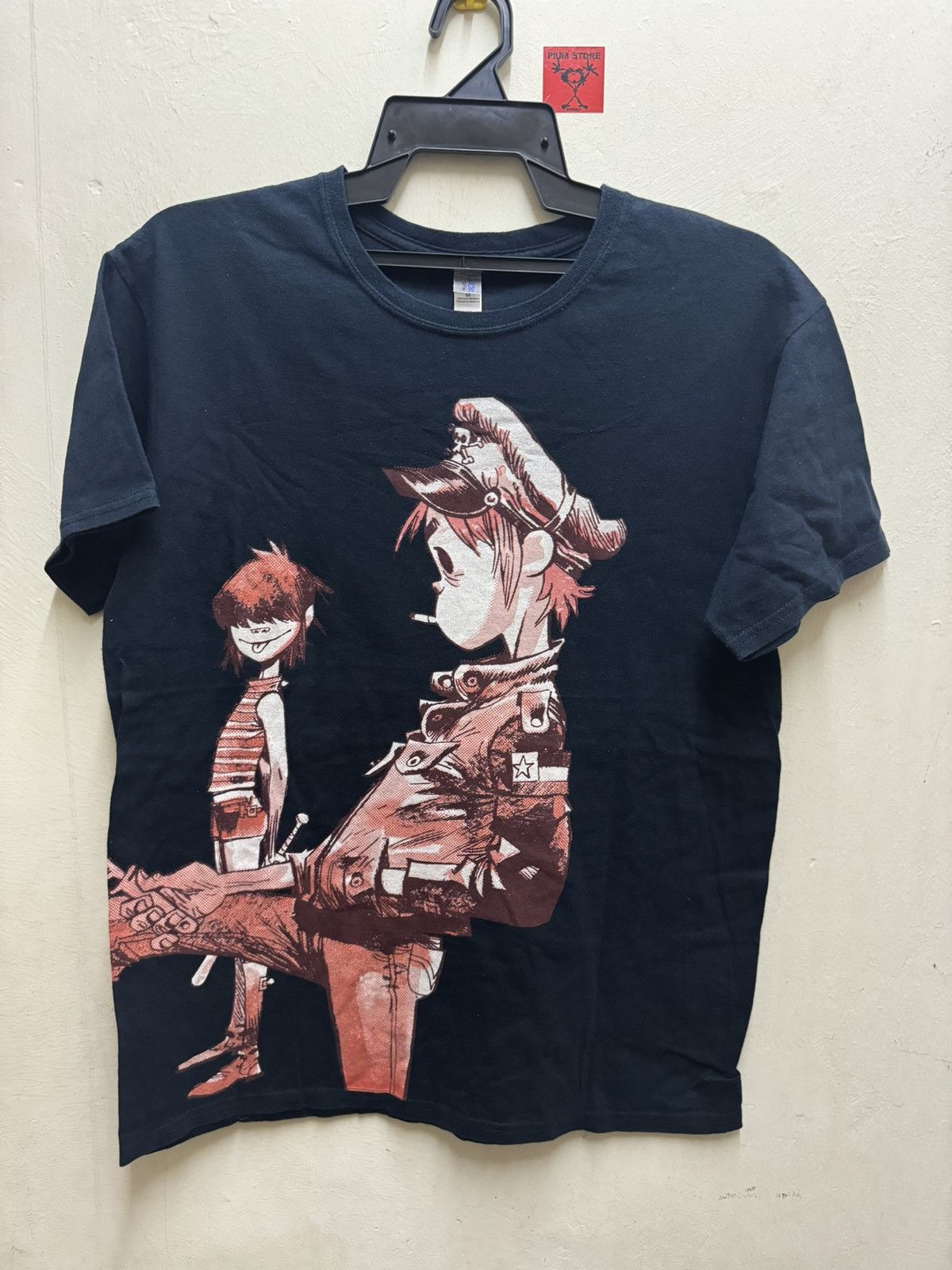 image of Band Tees x Rock Tees Gorillaz in Black, Men's (Size Medium)