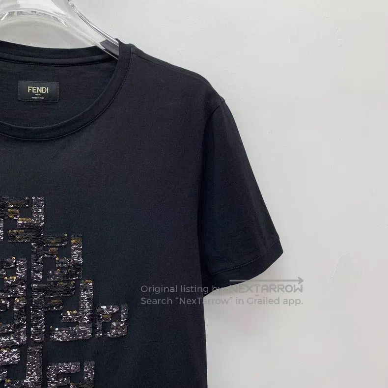 Fendi Fendi Black classic double F sequin design, cotton round-n Size US XS / EU 42 / 0 - 3 Thumbnail