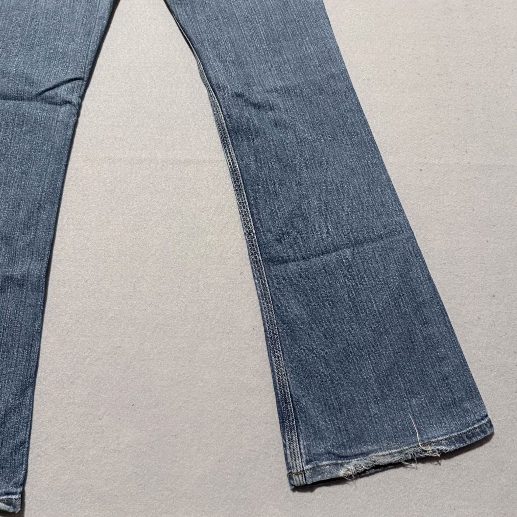 Denime Matix Jeans Women Blue Denim Low Rise Wide Leg Zip Fly - 9 Size 24" / US 00 / IT 34 - 7 Thumbnail