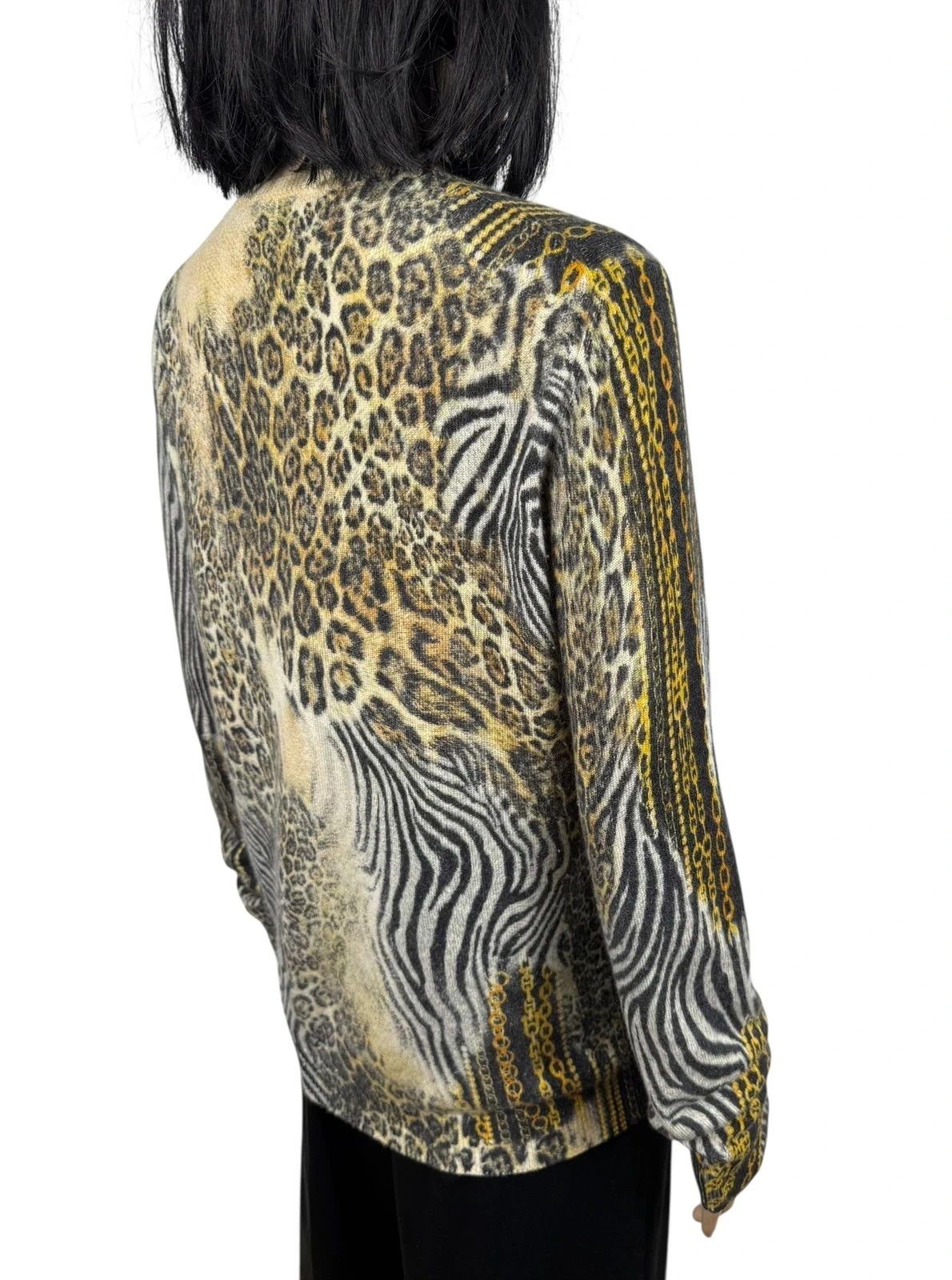 Other Nice Connection Animal Full Frinted Pullover Wool Cashmere Size L / US 10 / IT 46 - 7 Thumbnail