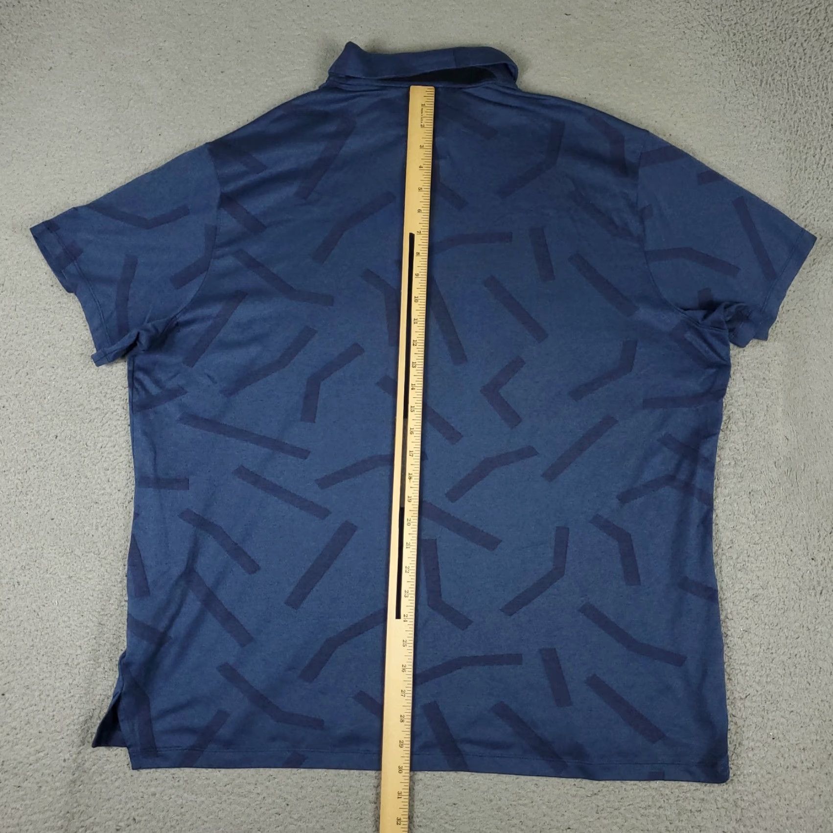 Nike Nike Shirt Polo Mens 2XL Blue Geometric Swoosh Golf Casual Short Sleeve Size US XXL / EU 58 / 5 - 4 Thumbnail