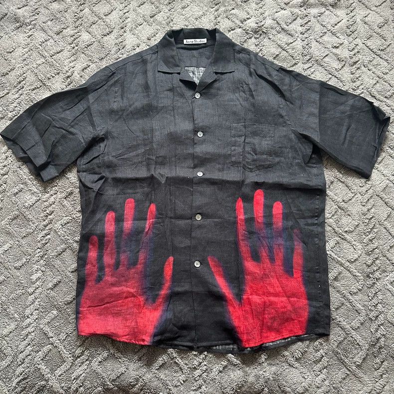 Acne Studios Acne Studios size:46 Washed linen palm ghost claw short-sl Size US S / EU 44-46 / 1 - 1 Thumbnail