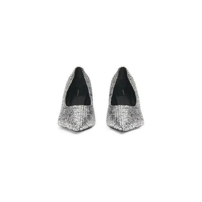 Balenciaga o1la1rc1a0126 Square Knife 80mm Pumps in Silver Size US 8 / IT 38 - 3 Thumbnail