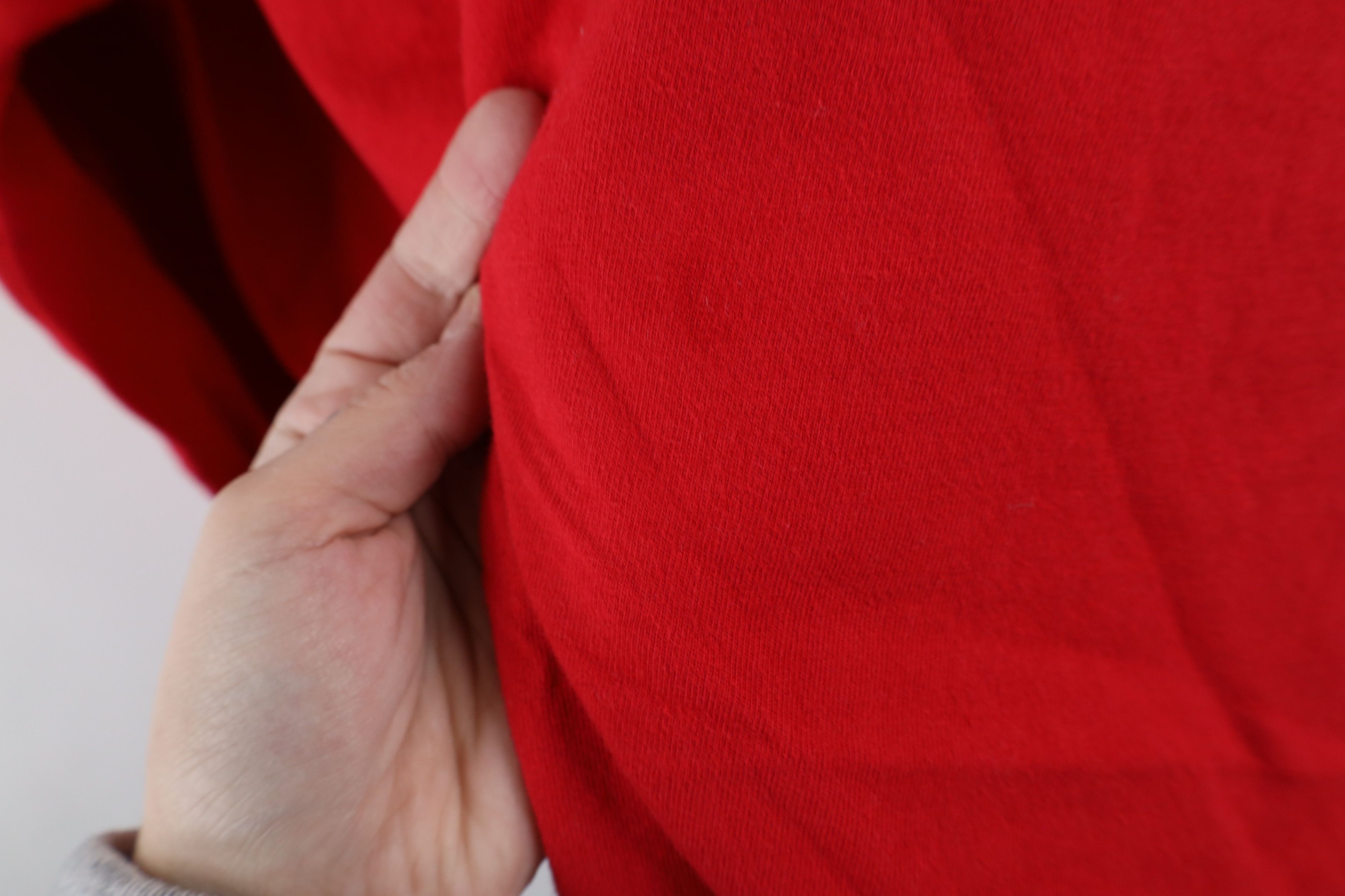 Hanes × Vintage Vintage 90s Hanes Beefy Blank Cotton Long Sleeve T-Shirt Red Size US XL / EU 56 / 4 - 9 Thumbnail
