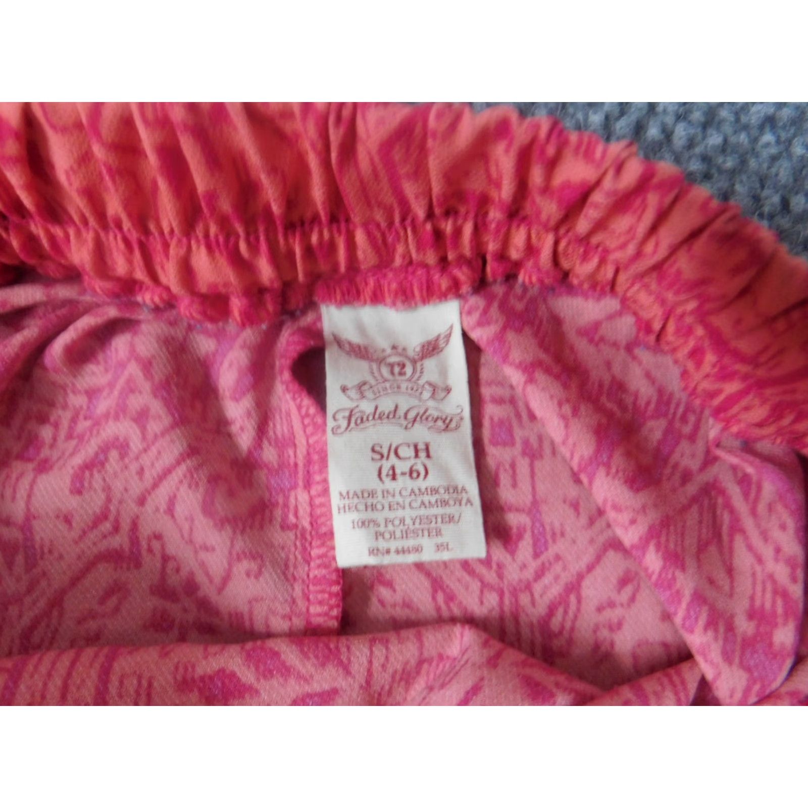 Faded Glory Faded Glory Skirt Womens A-Line Knee Length Pink Floral 4 Stretch Zipper Knit Cotton Wool PU Regular Mid Size 27" / US 4 / IT 40 - 6 Thumbnail