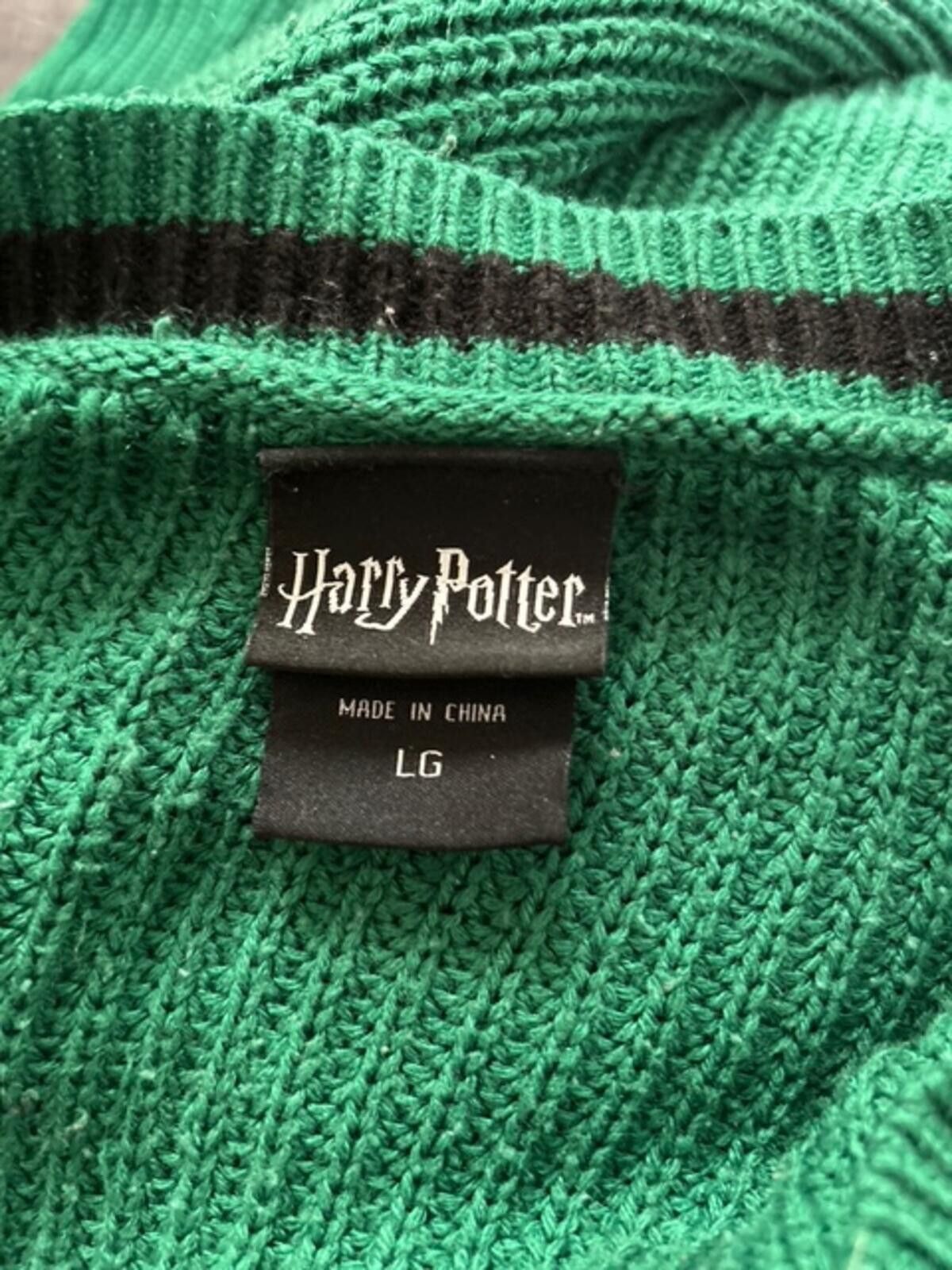 Unknown London Harry Potter Green Slytherin Knit Sweater Dress w Patches L Size L / US 10 / IT 46 - 4 Thumbnail