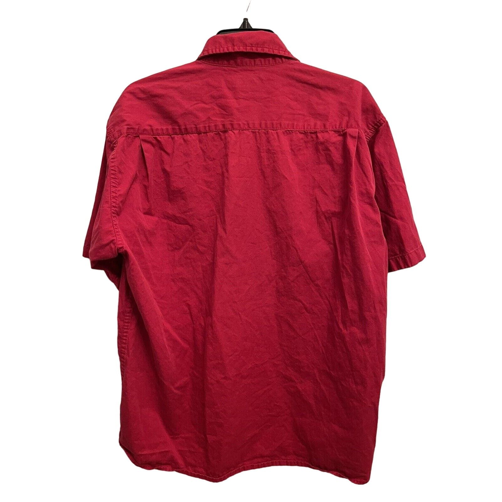 Wrangler Wrangler Hero Button Up Large Red Short Sleeve Pockets Size US L / EU 52-54 / 3 - 3 Thumbnail