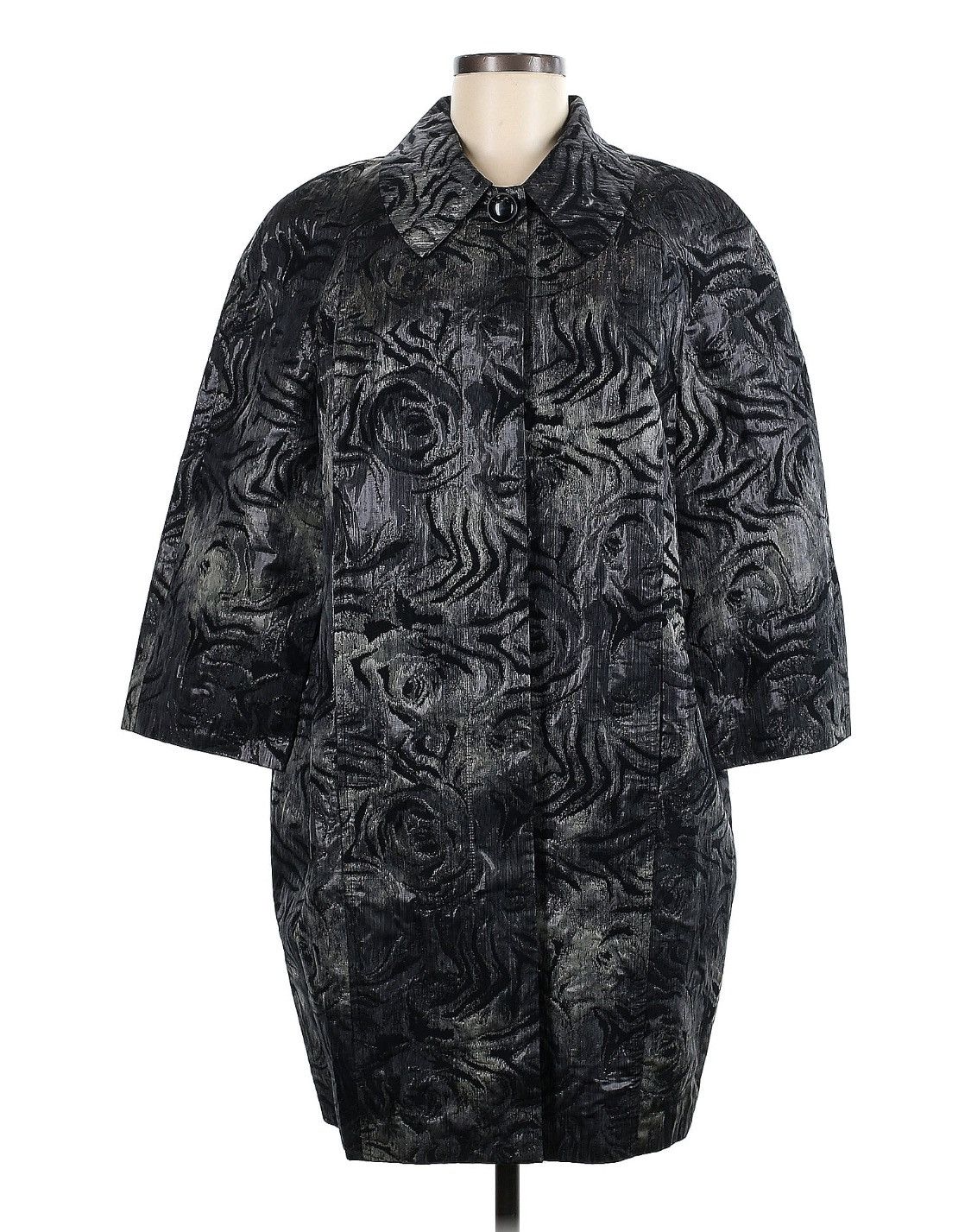 Anne Klein Floral Brocade Jacket Size M / US 6-8 / IT 42-44 - 1 Thumbnail