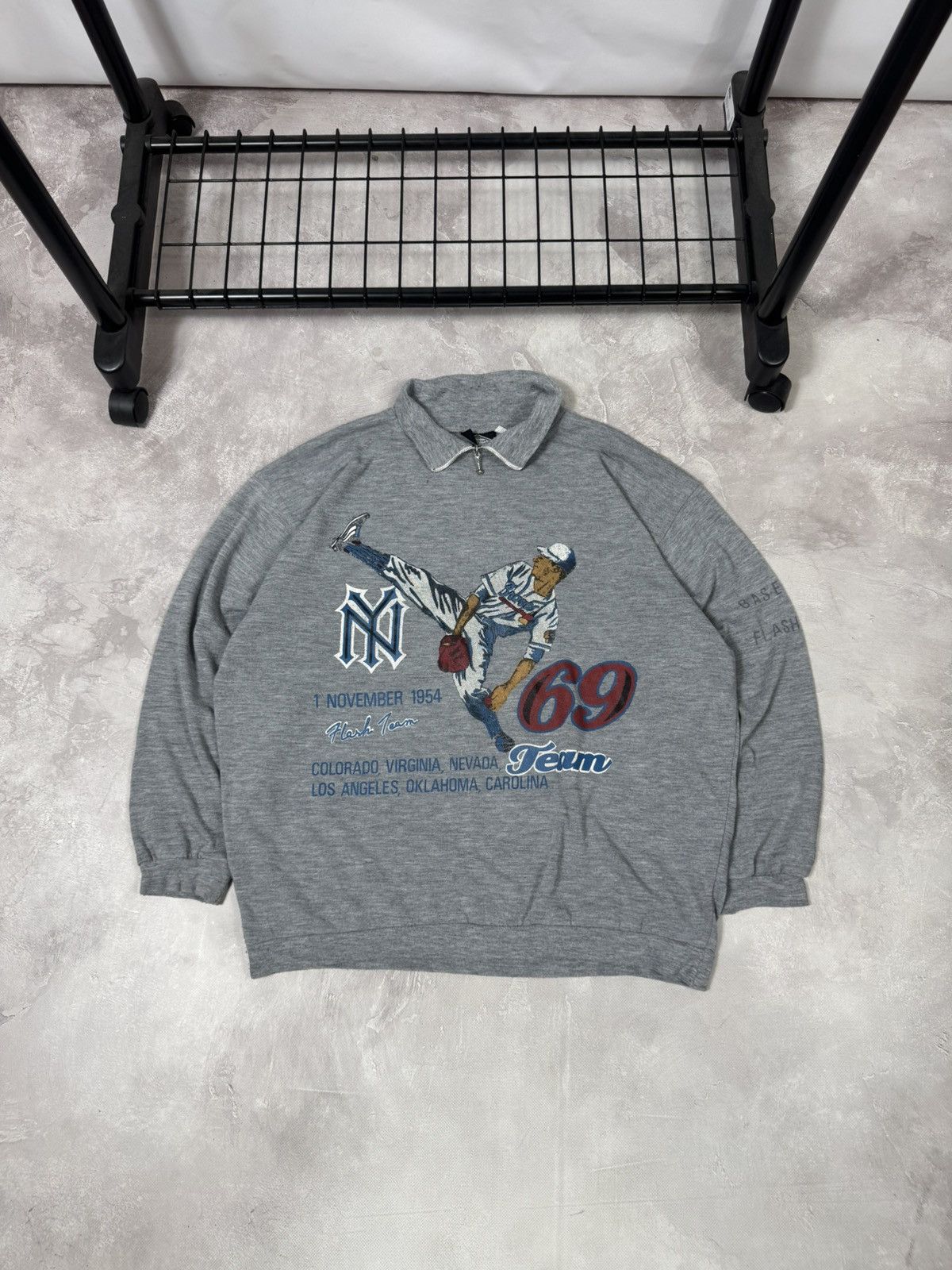 Vintage Rare 1954 New York Yankees Flash Team 69 Sweatshirt Size US L / EU 52-54 / 3 - 1 Thumbnail