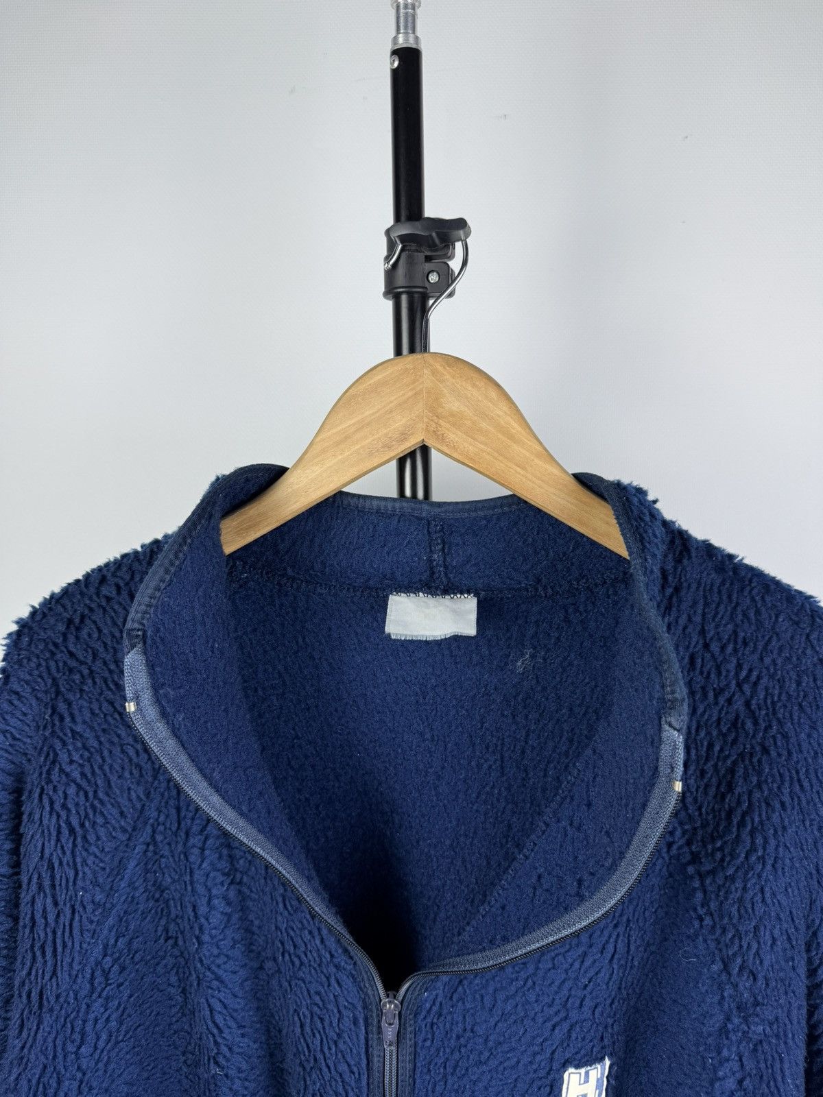 Helly Hansen × Vintage 80s Vintage Helly Hansen Blue Full Zip Fleece Sherpa Jacket Size US L / EU 52-54 / 3 - 3 Thumbnail