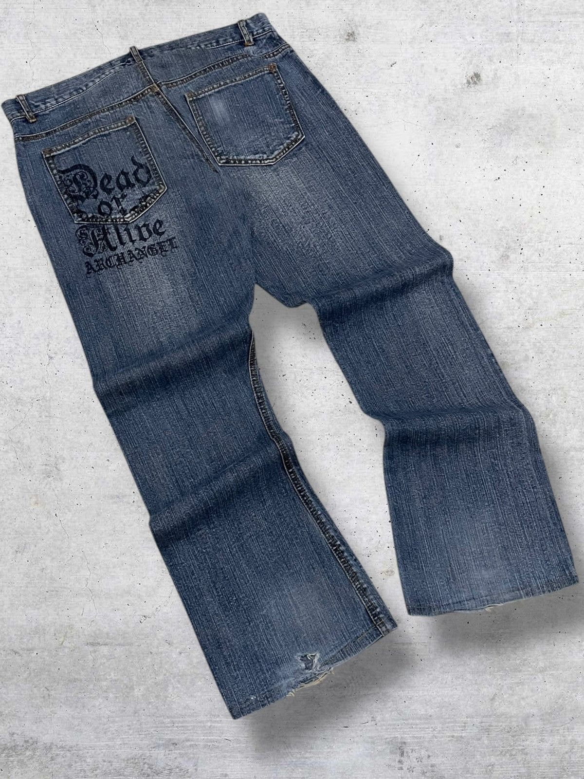 In The Attic VINTAGE IN THE ATTIC JAPAN 90S ARCHIVE DEAD OR ALIVE DENIM Size US 33 - 14 Thumbnail