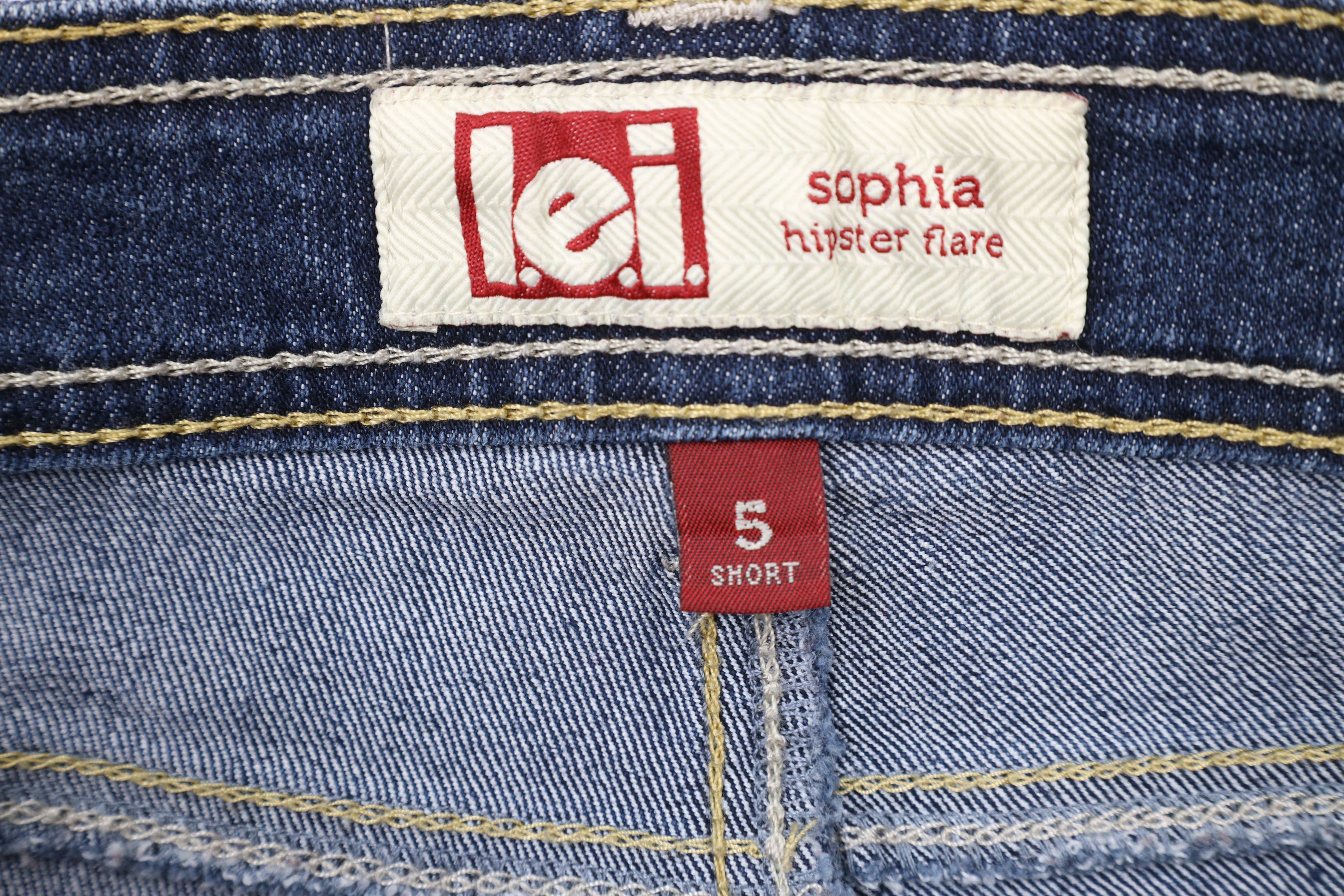 Vintage Vintage 90s Y2K LEI Hipster Flared Wide Leg Denim Jeans Size 27" / US 4 / IT 40 - 6 Thumbnail