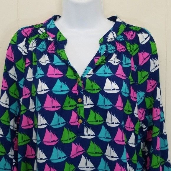 Other Macbeth Collection Margaret Josephs S Sailboat Top Pink Gree Size S / US 4 / IT 40 - 3 Thumbnail