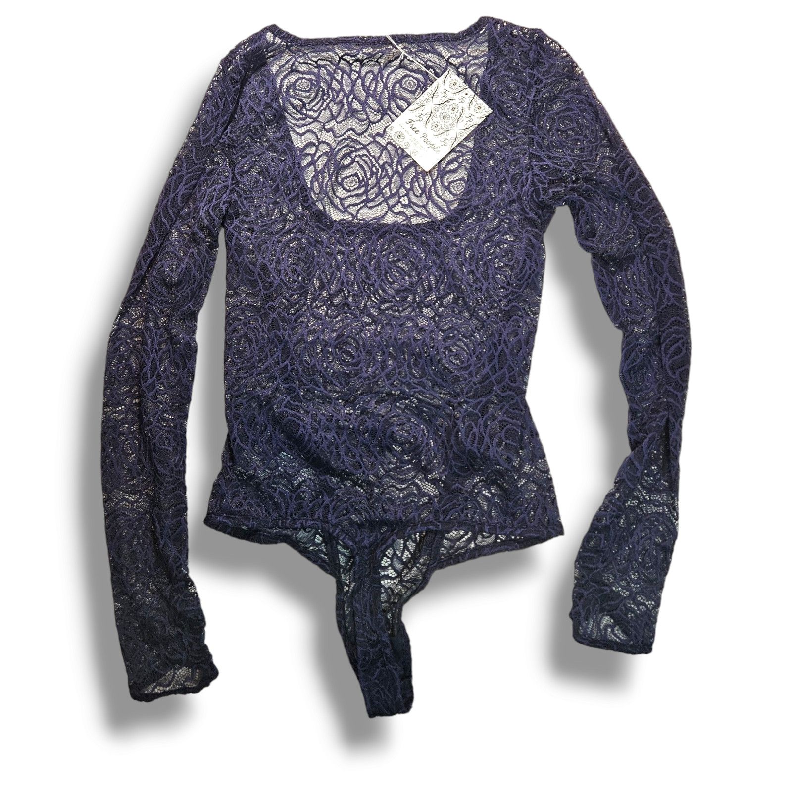 Free People NWT Fre People In My Head Bodysuit Sz. XS [0-2] Navy Coat Size XS / US 0-2 / IT 36-38 - 4 Thumbnail