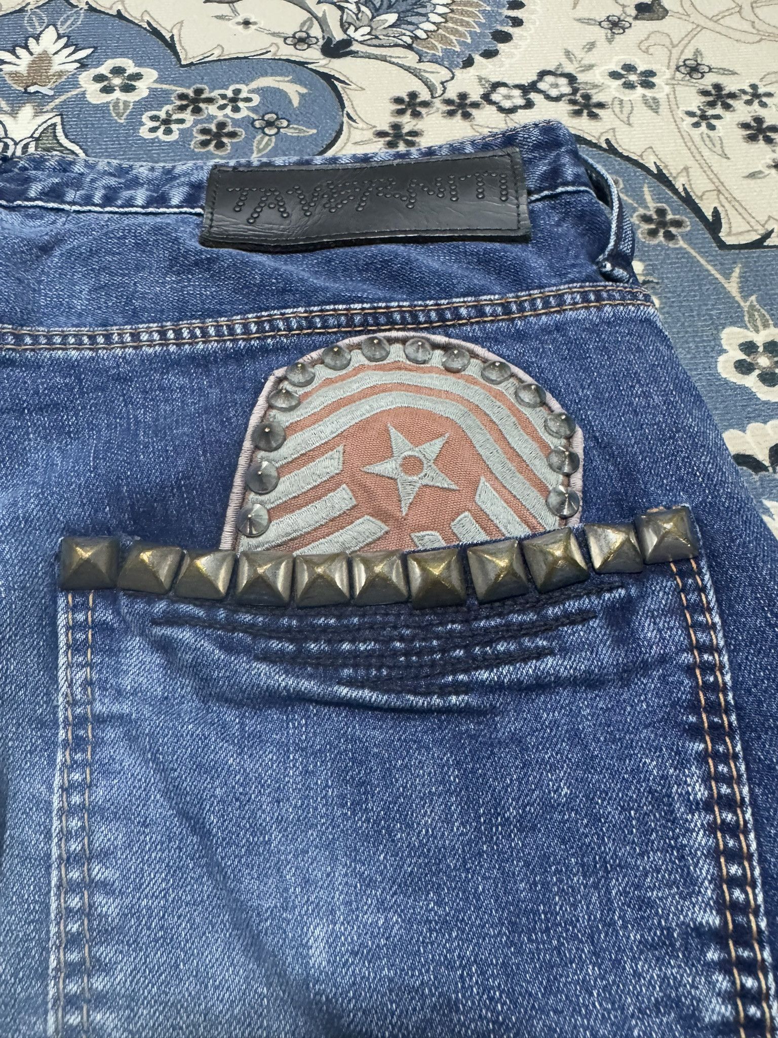 Japanese Brand × Jimmy Taverniti Jimmy Taverniti Blackie Studded Patchwork Jeans Size US 30 / EU 46 - 9 Thumbnail
