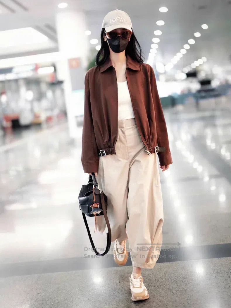 Loewe Loewe 25 Year Show Model Brown Short Coat and Skirt Set Size 4XL / US 24-26 - 4 Thumbnail