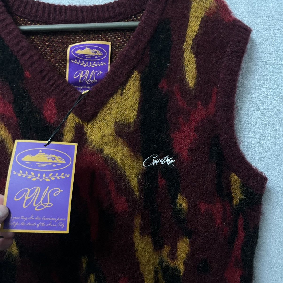Corteiz Corteiz Mohair Blend Camo Light Knit Vest Sweater Size US S / EU 44-46 / 1 - 6 Thumbnail