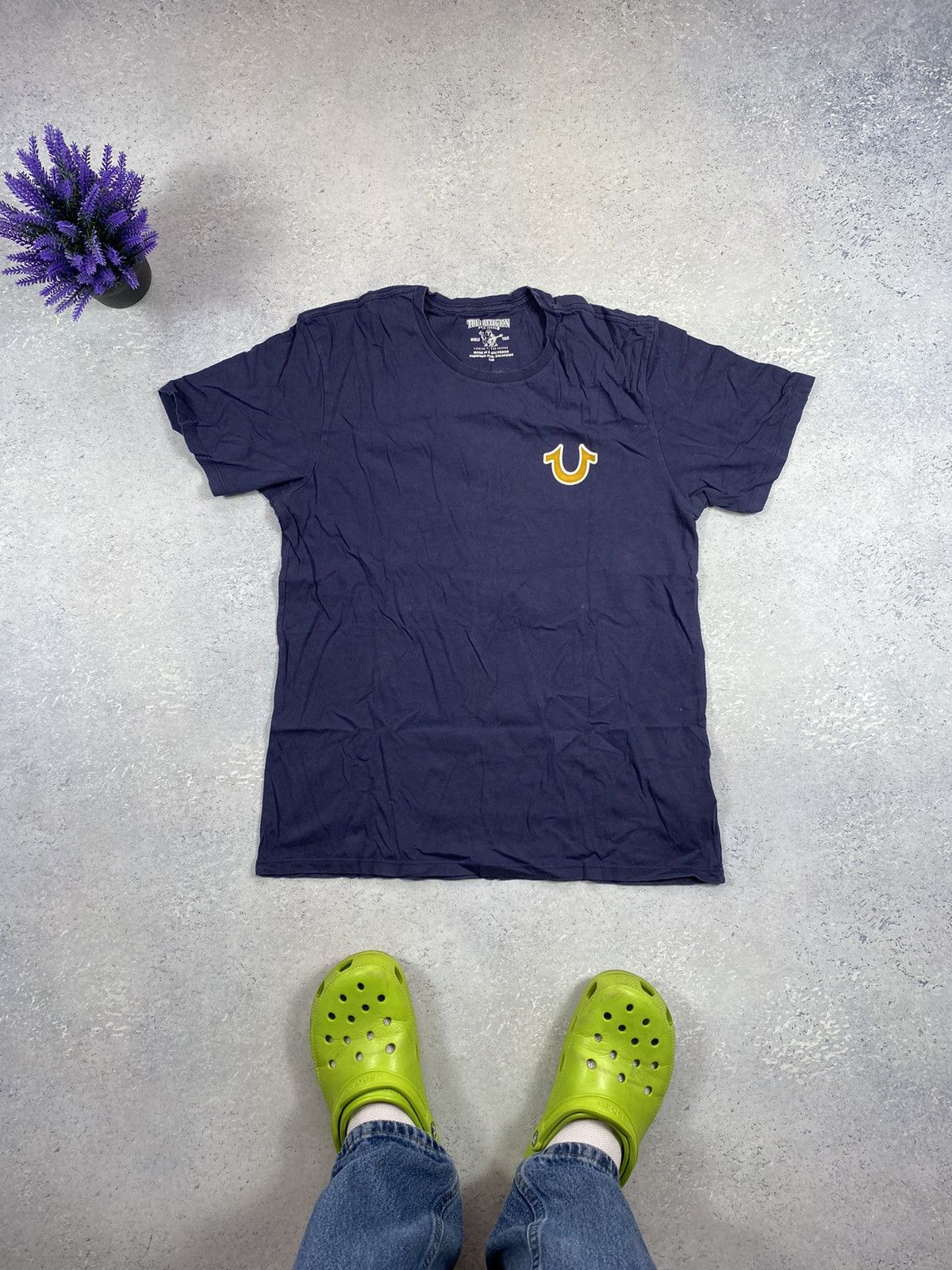Japanese Brand × True Religion True Religion Men’s Blue T-shirt With Big Centre Logo Size US M / EU 48-50 / 2 - 7 Thumbnail