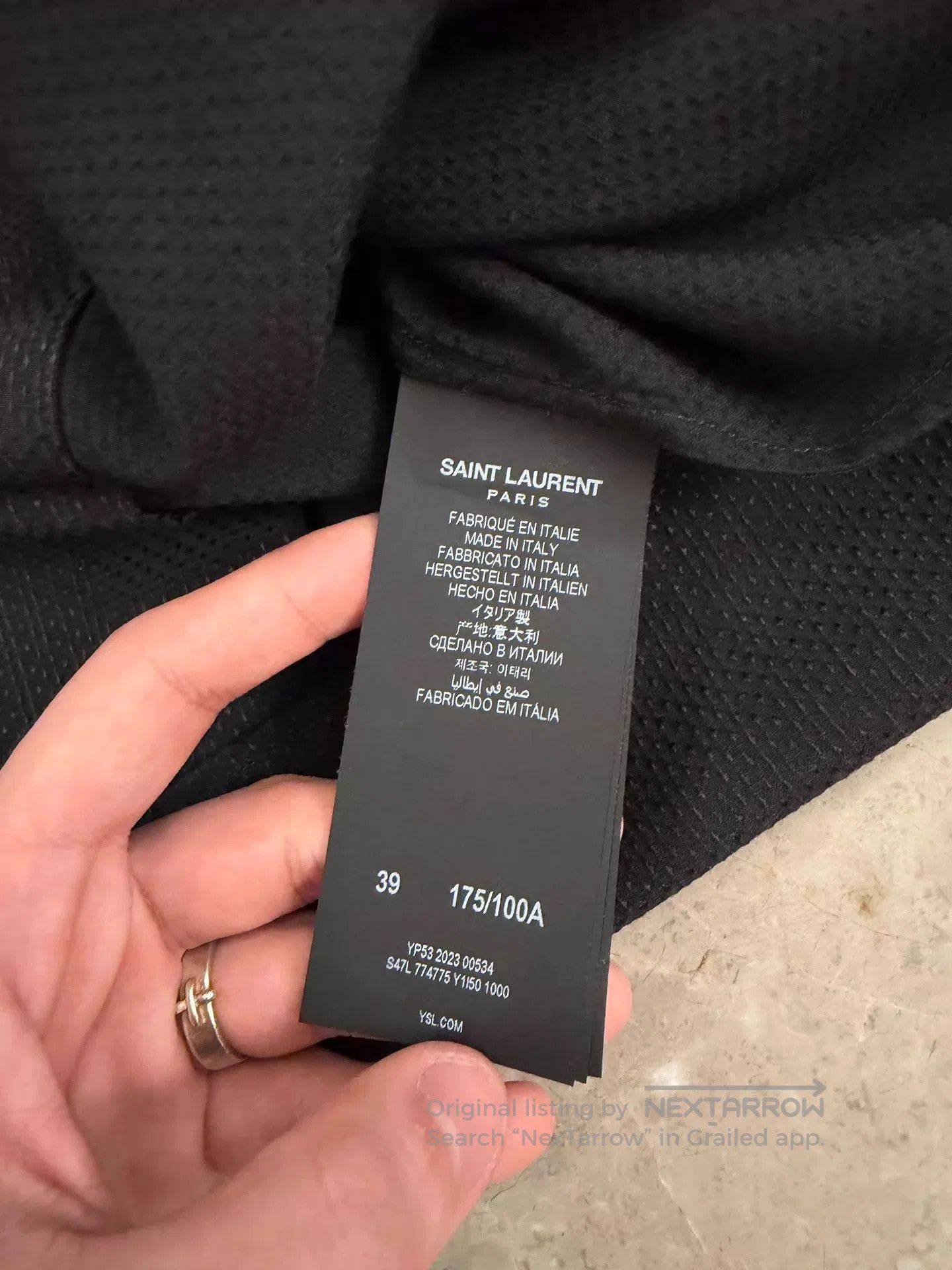 Saint Laurent Paris Black Long. Size US M / EU 48-50 / 2 - 5 Thumbnail